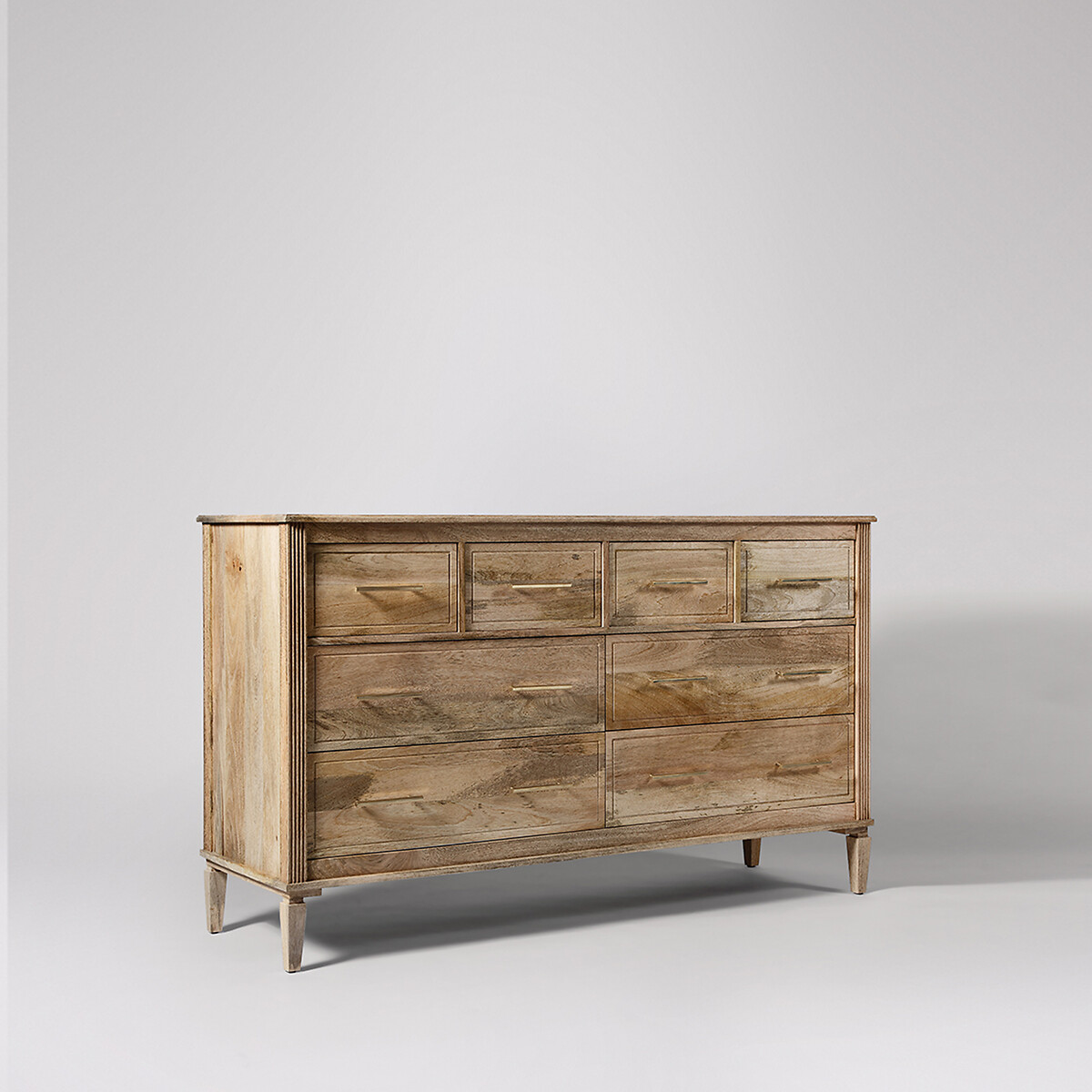Claudine Mango Wood 8 Drawer Chest Of Drawers light wood, SWOON