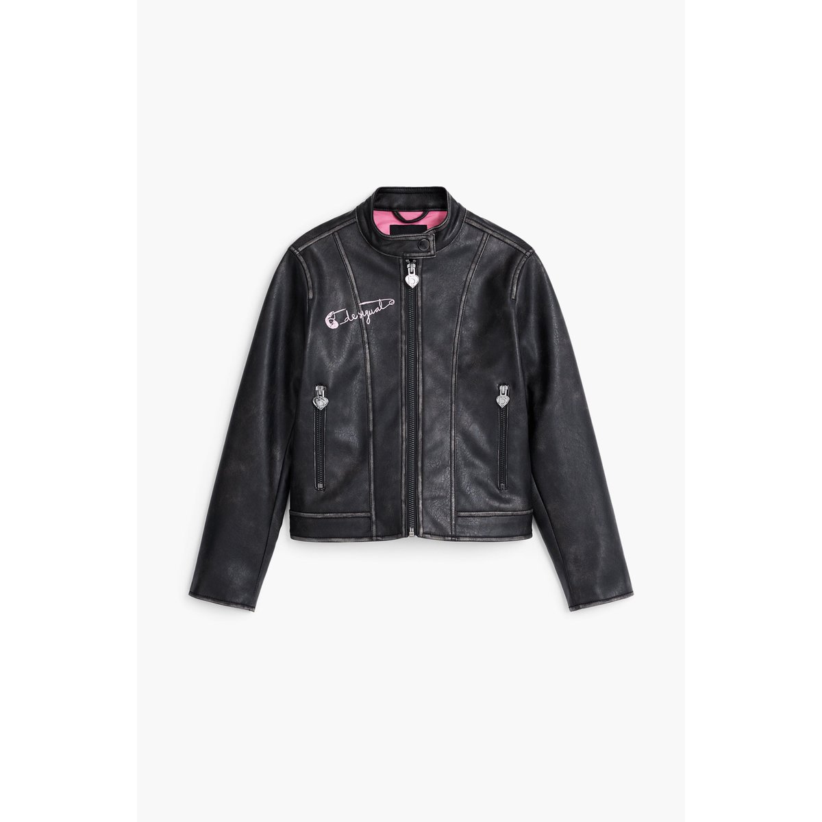 Blouson effet cuir noir, DESIGUAL