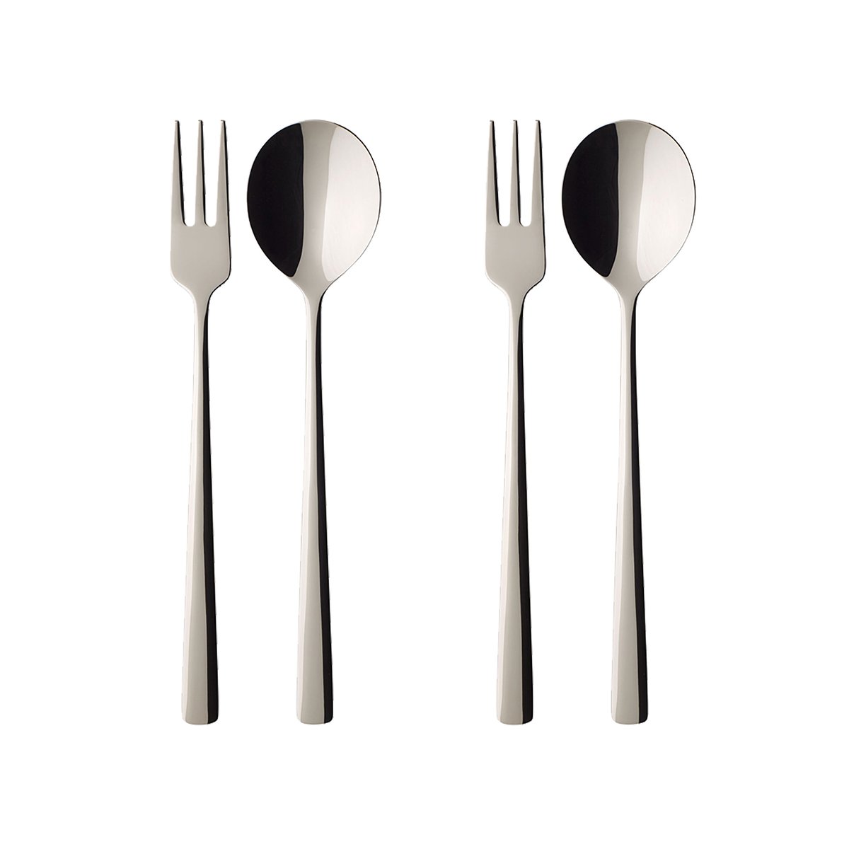 Co.à Spagh. 4 Pcs 2Cuillères&2Fourchette DAILY LINE argent/platine, VILLEROY & BOCH