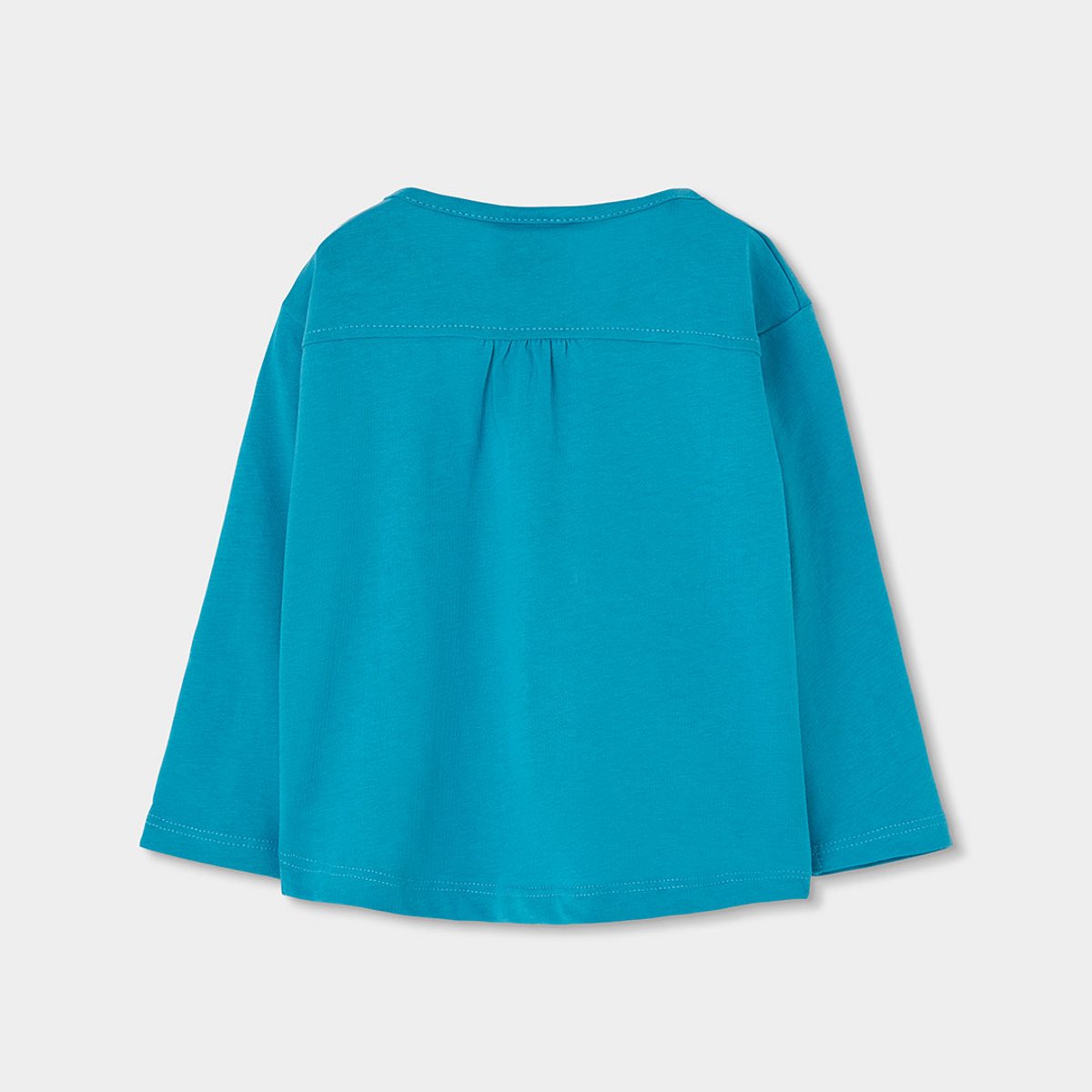 T-shirt fille maille imprimé floral vert, BOBOLI