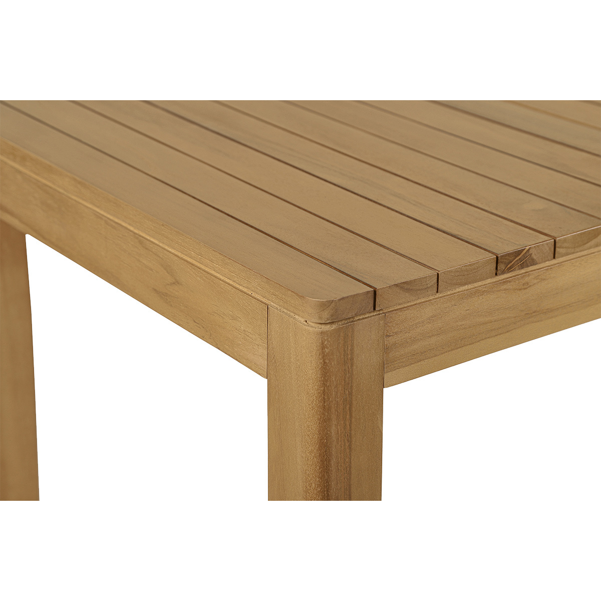Table haute de jardin rectangulaire en bois teck massif L120 cm GILI couleur unique, MILIBOO