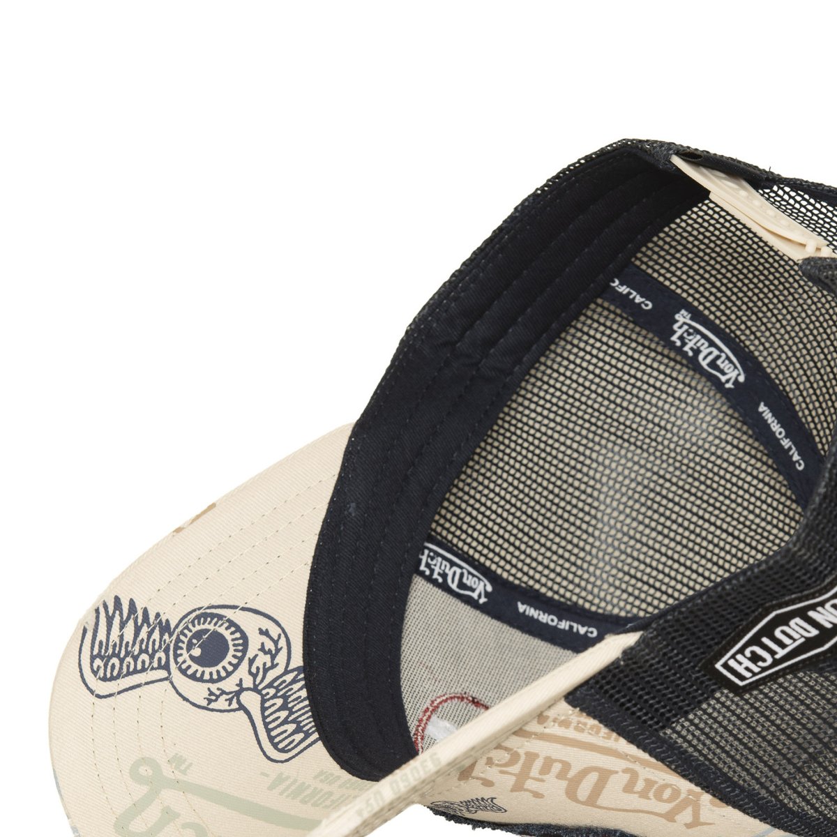 Casquette Trucker Cafe crème/noir/blanc/bleu/beige/vert clair, VON DUTCH