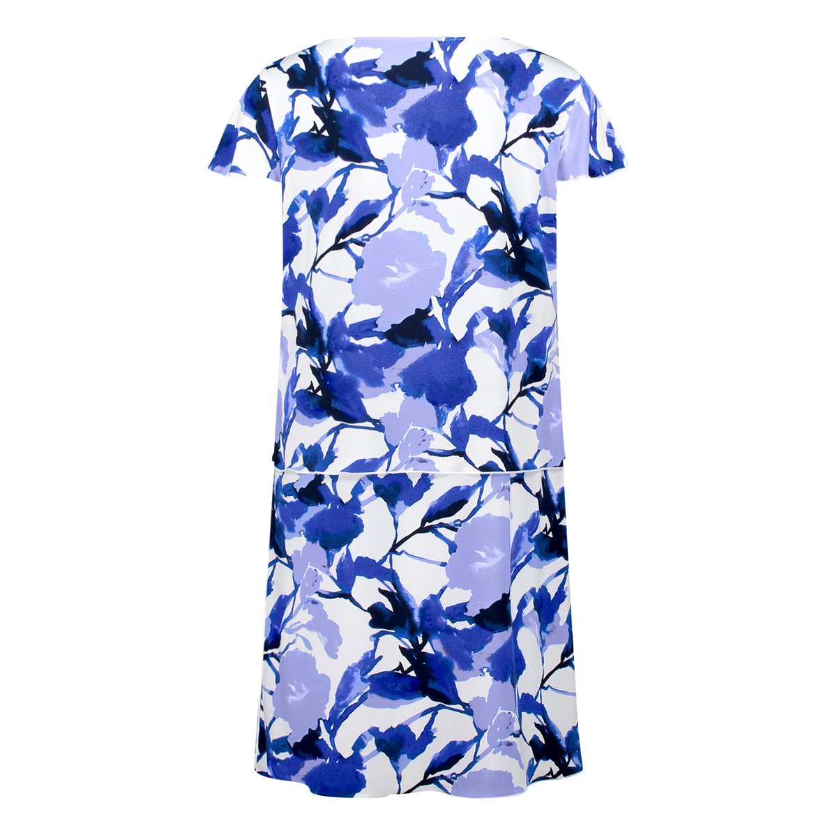 Robe à volants manches courtes blanc/bleu, BETTY BARCLAY