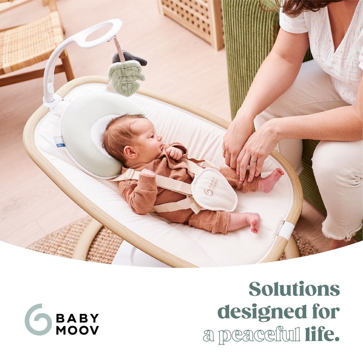 Support de tête morphologique respirant vert clair, BABYMOOV