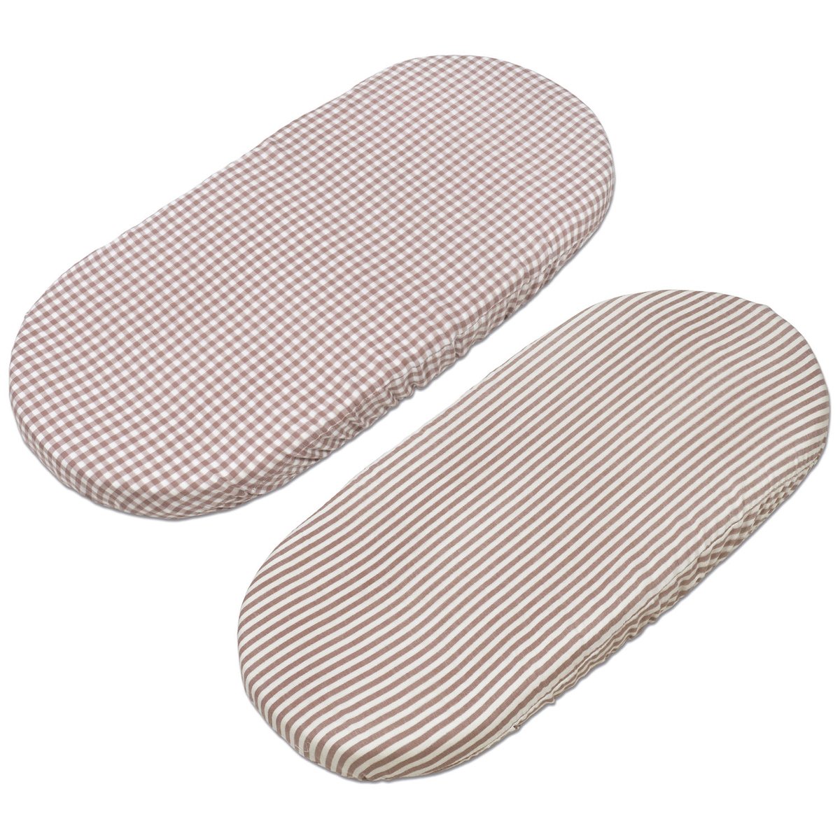 Lot de 2 draps housses pour nacelle marron, WALKING MUM