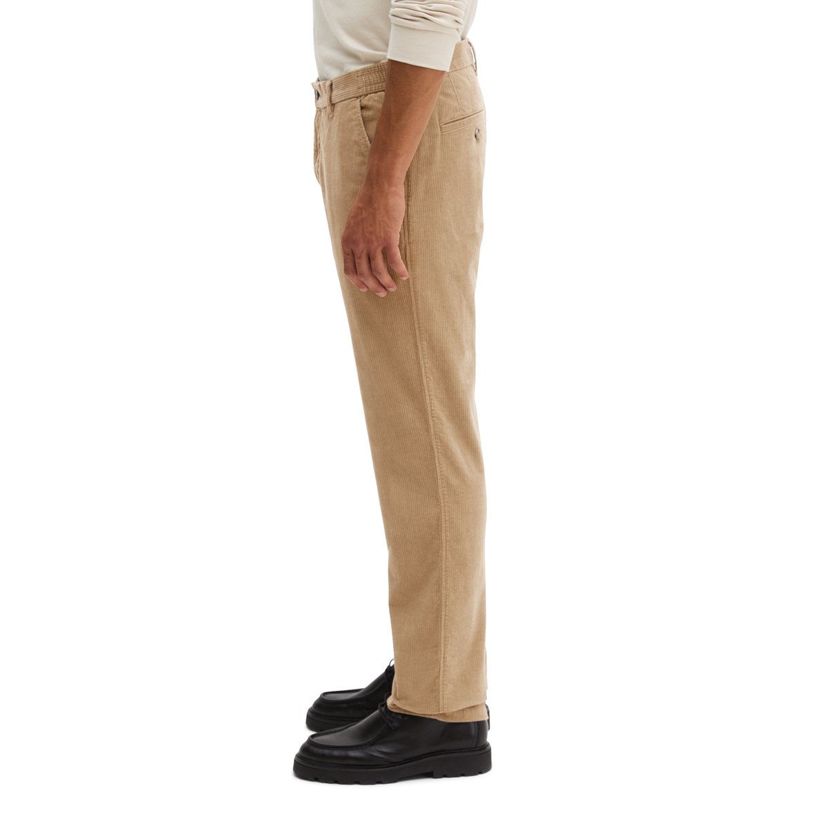 Pantalon en velours côtelé modèle Mads Jogger, coupe classique avec un effet de relief beige, MARC O'POLO