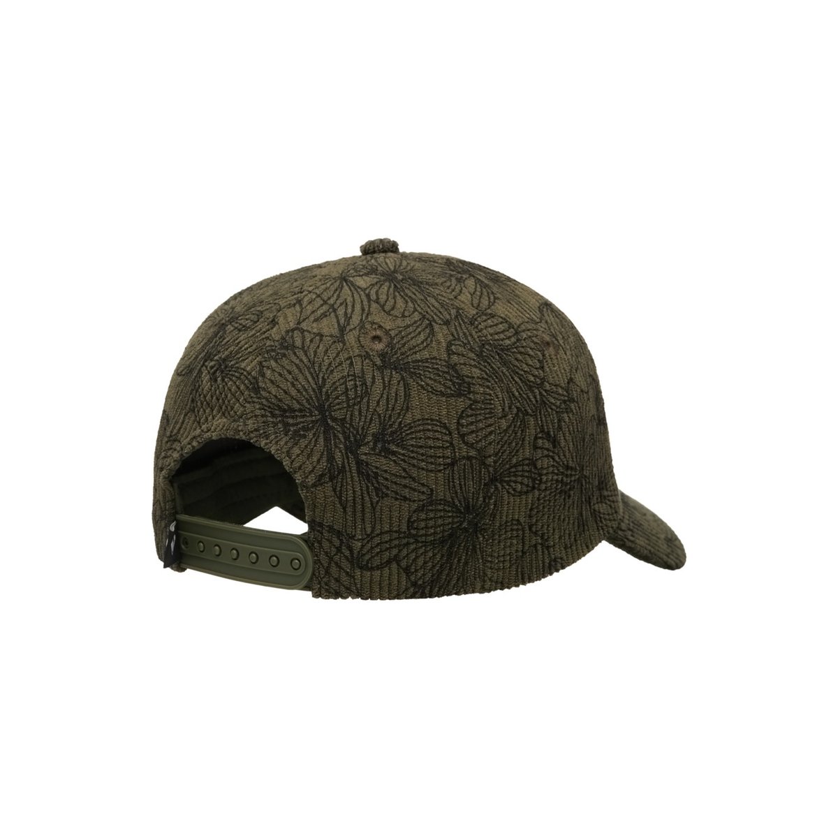 Casquette strapback en velours côtelé GLOW TIDES PRINTED CORD. vert beetle, ROXY