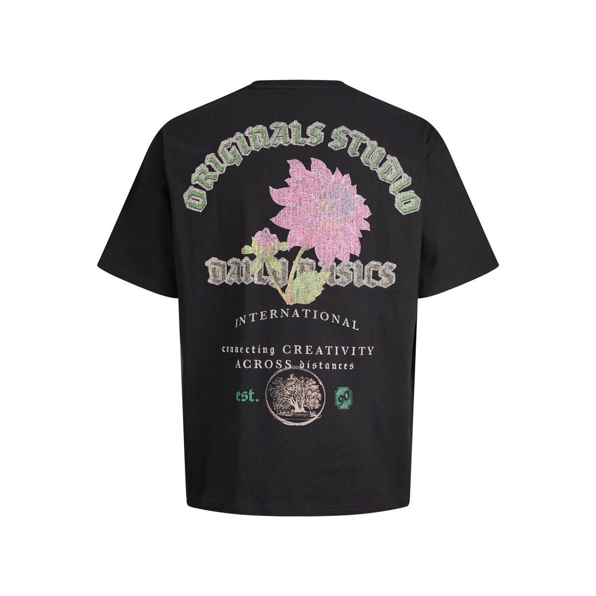 T-Shirt noire - black, JACK & JONES JUNIOR