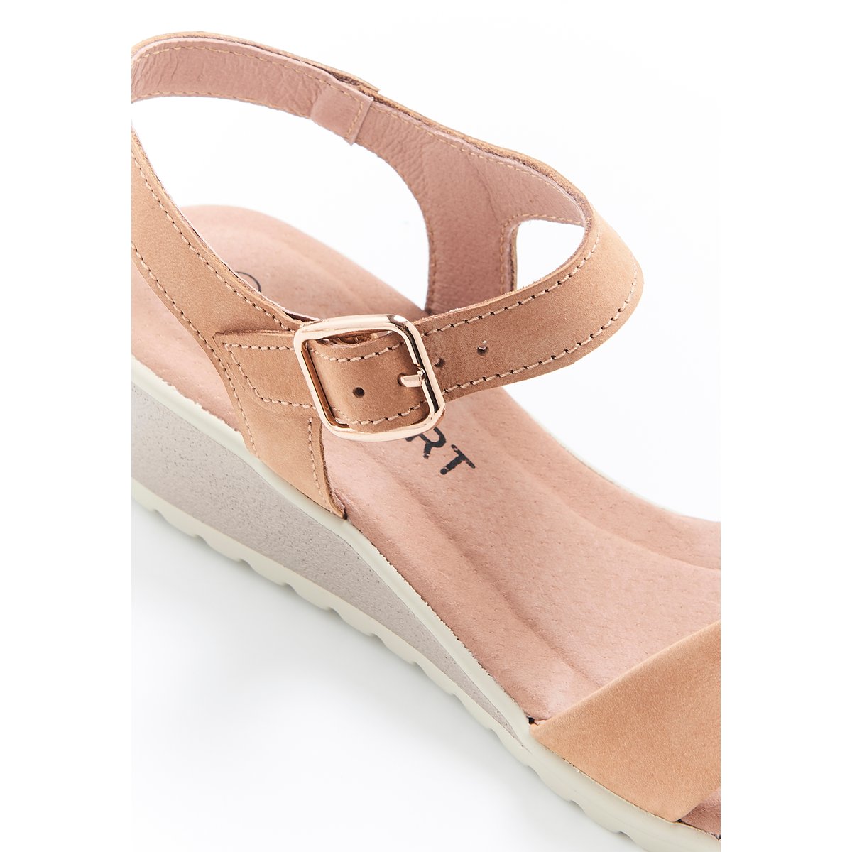 Sandales compensées marron camel, DAMART