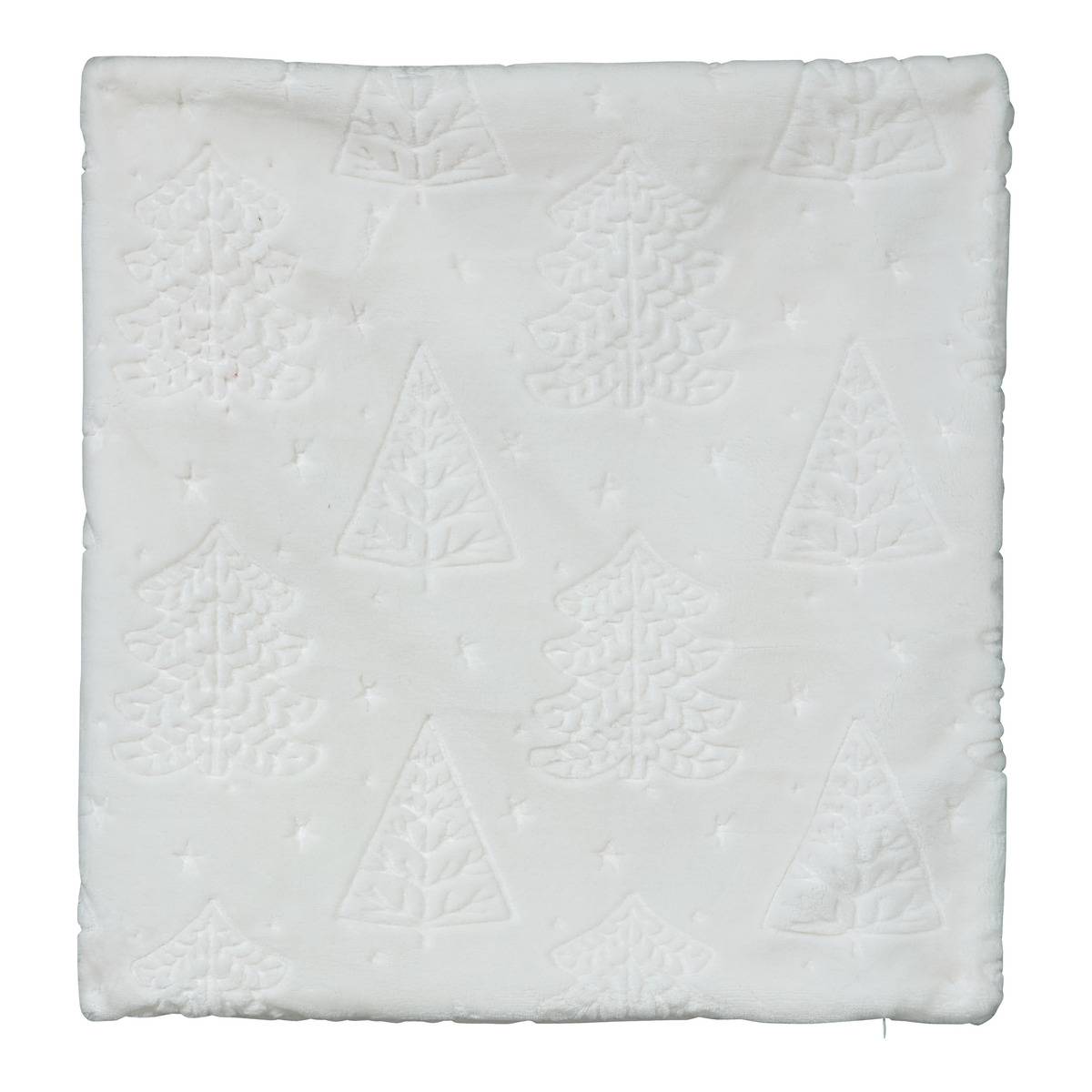 COUSSIN EMB SAPIN BLANC 45X45 blanc, ATMOSPHERA