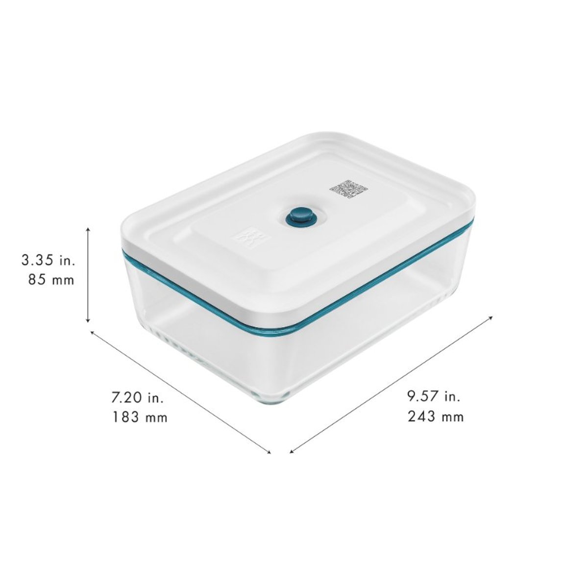 ZWILLING FRESH & SAVE Boîte pour réfrigérateur sous vide, verre, La Mer couleur unique, ZWILLING