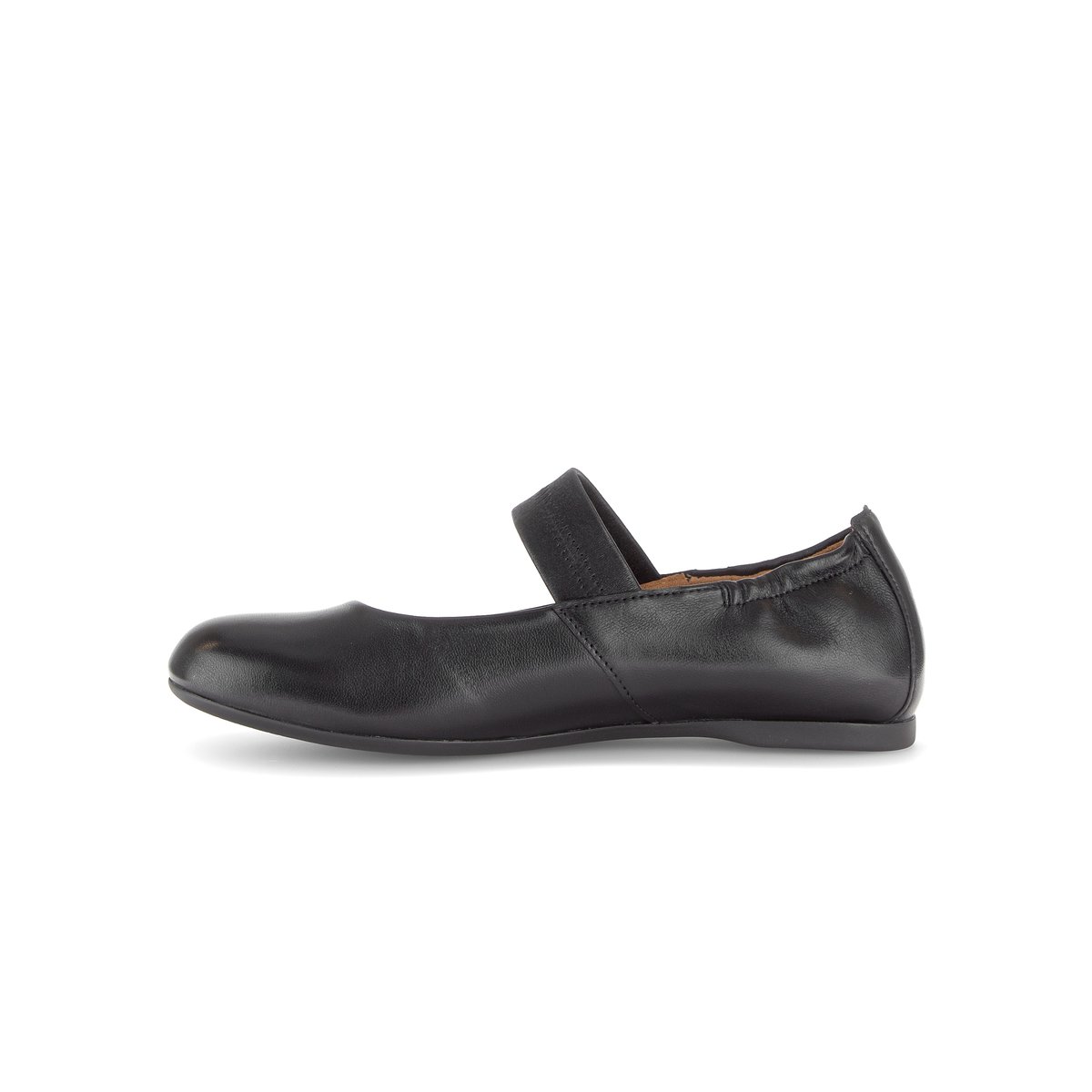 Ballerines en cuir à talon décroché noir lisse, GABOR