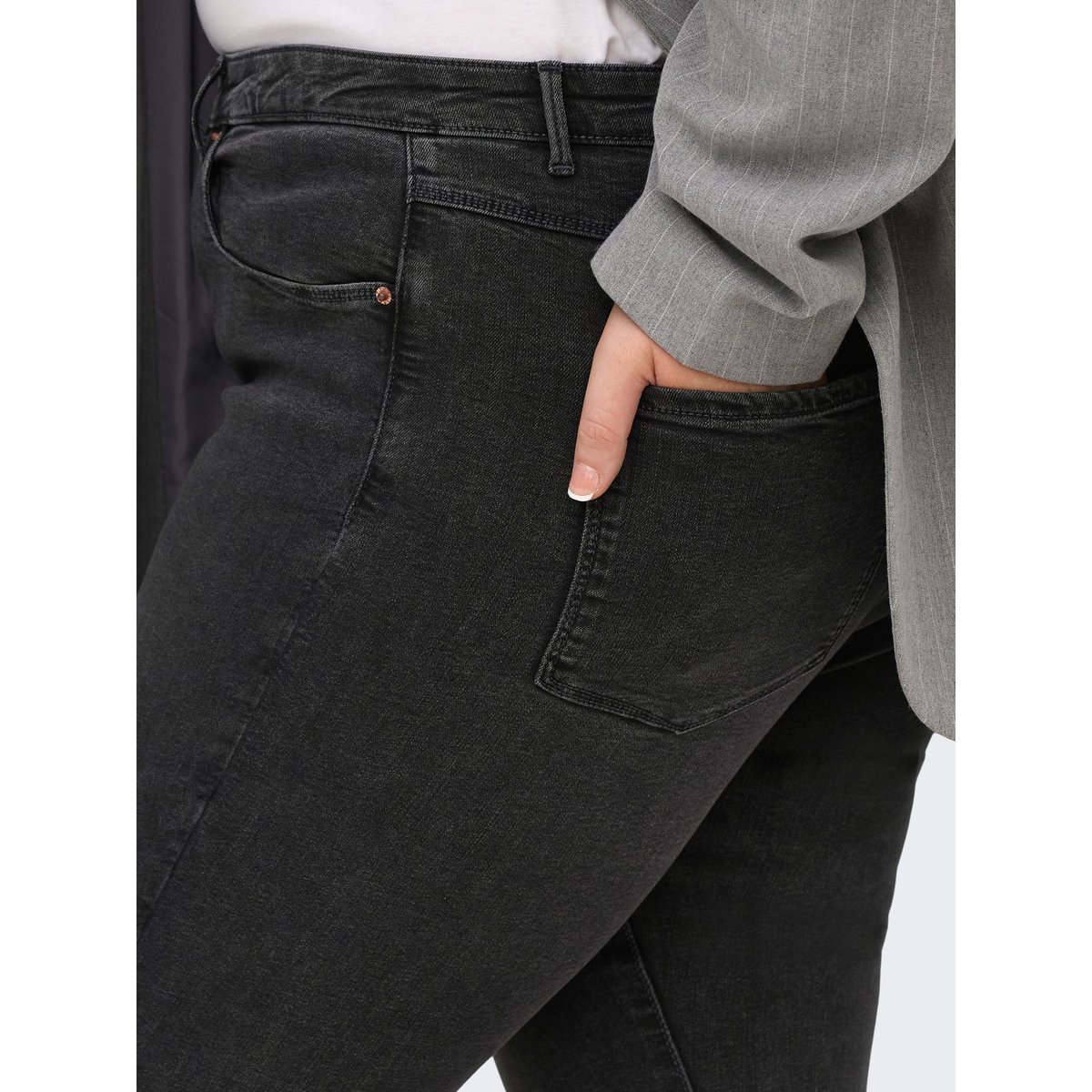 Jean Skinny dark grey denim, ONLY CARMAKOMA