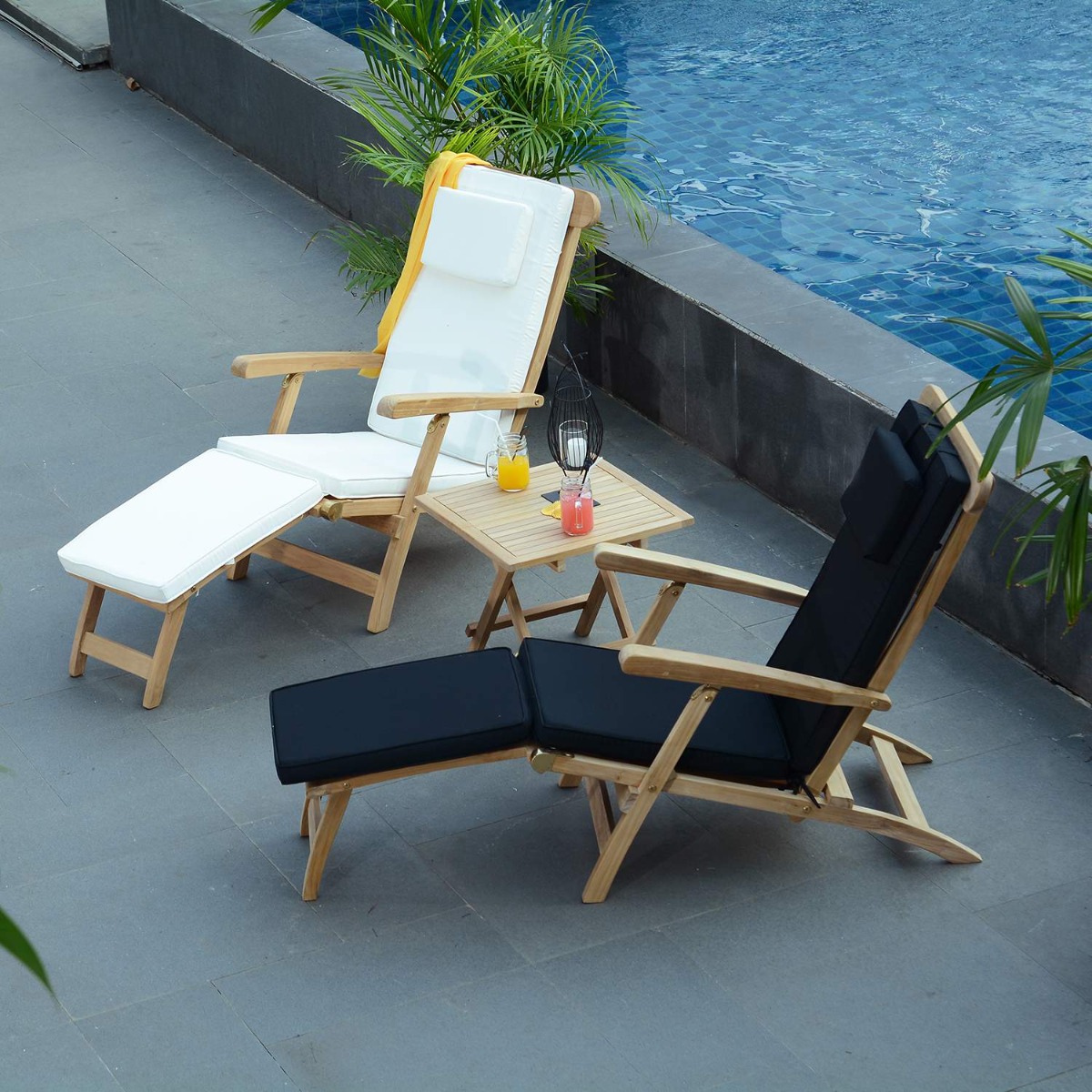 Matelas pour Chaise longue crème, TECK ATTITUDE