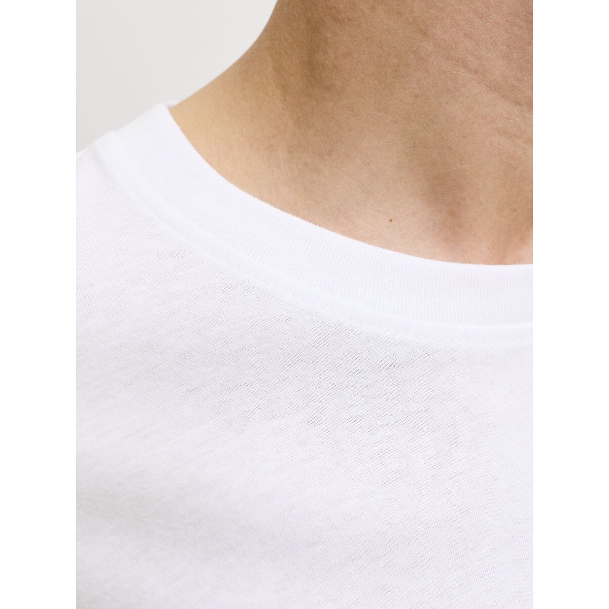T-shirt manches courtes, col rond, AERO blanc, JACK & JONES