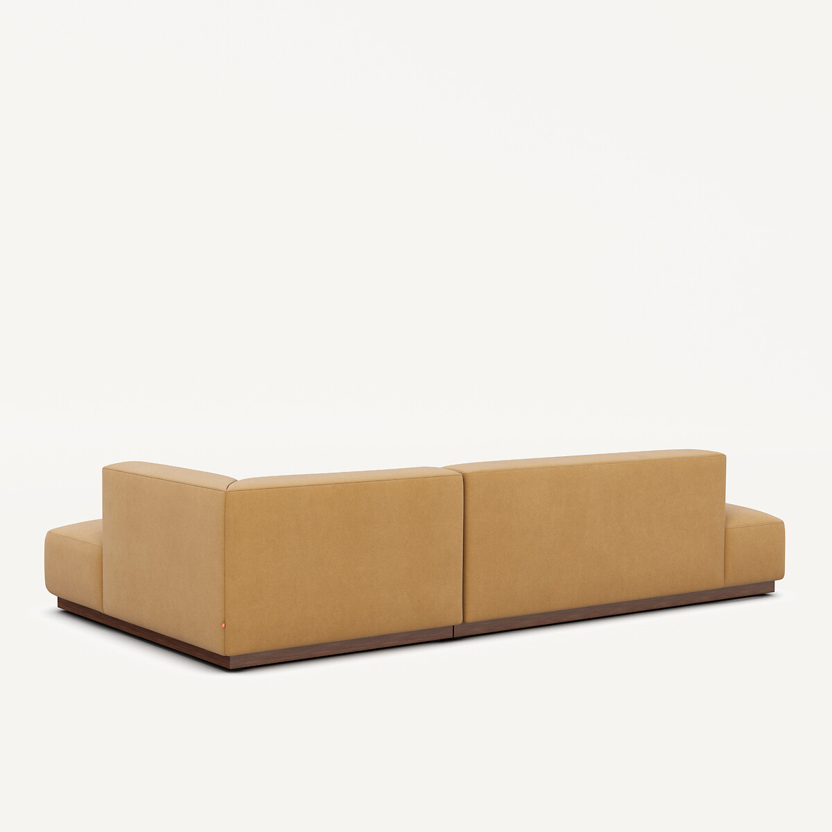 Canapé d'angle droit XL en velours de lin, JACOPO caramel, AM.PM