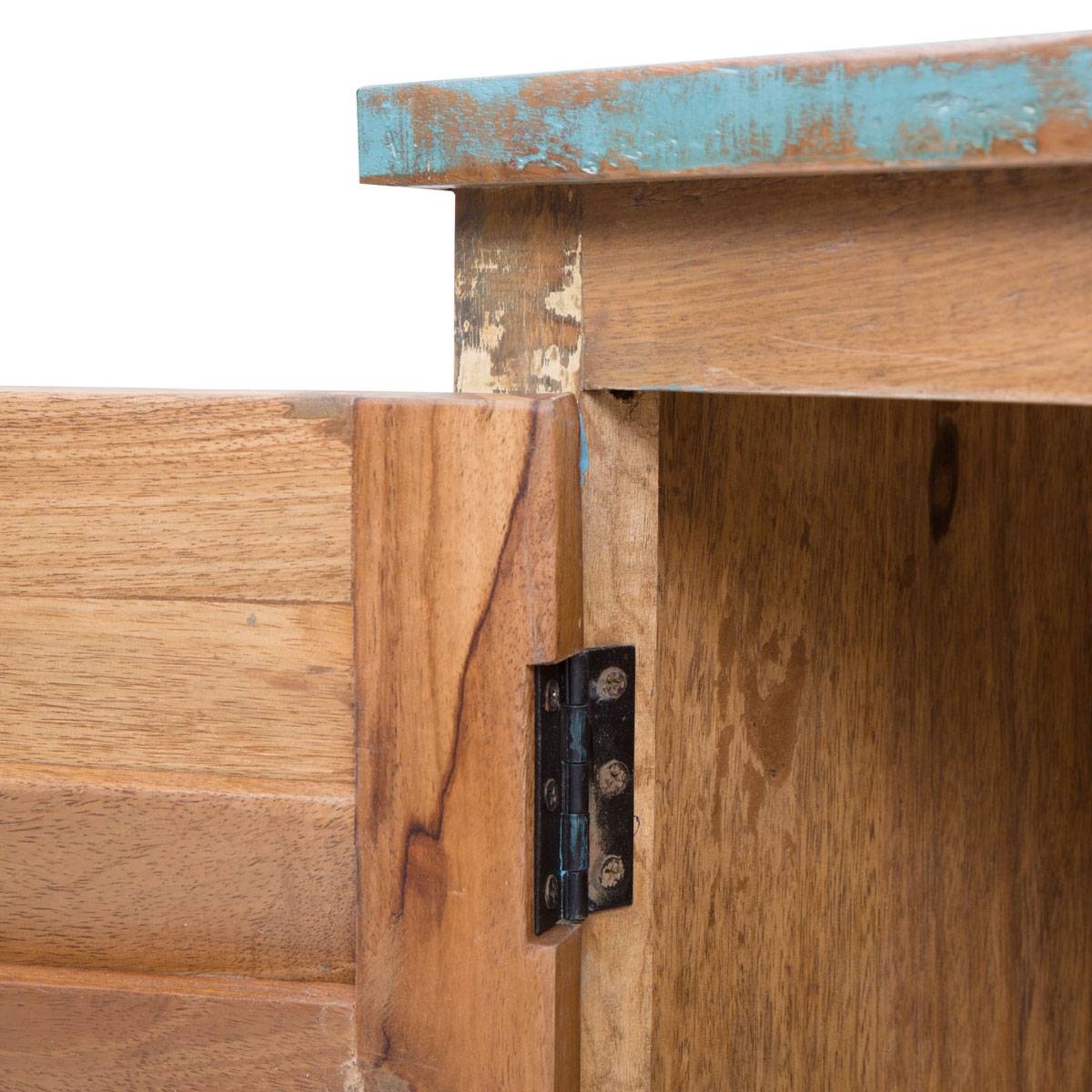 Armoire en bois massif rectangle ETHNIK multicolore, MADE IN MEUBLES 