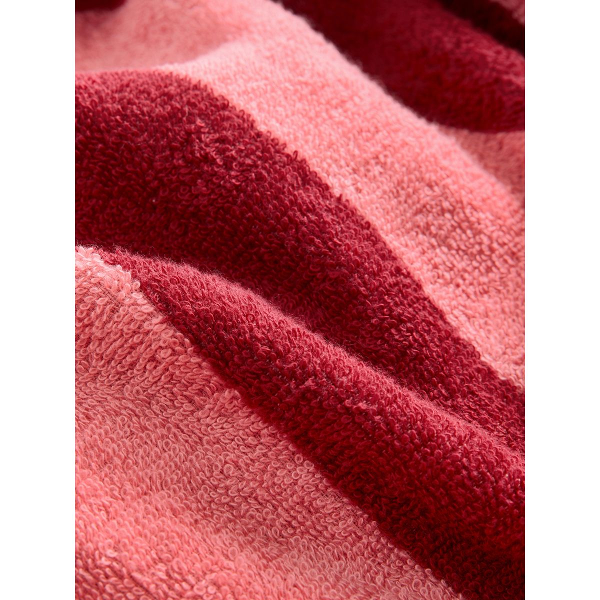 Peignoir en coton éponge rayures roses/rouges, NEXT