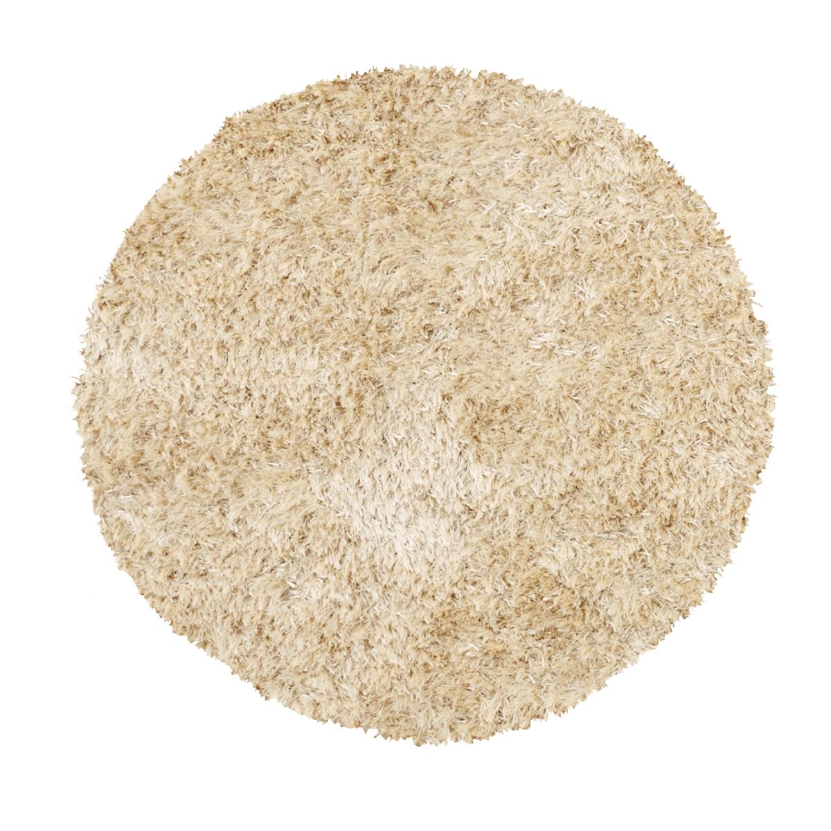 Tapis shaggy fait main motif uni MALAIDORY écru, UN AMOUR DE TAPIS
