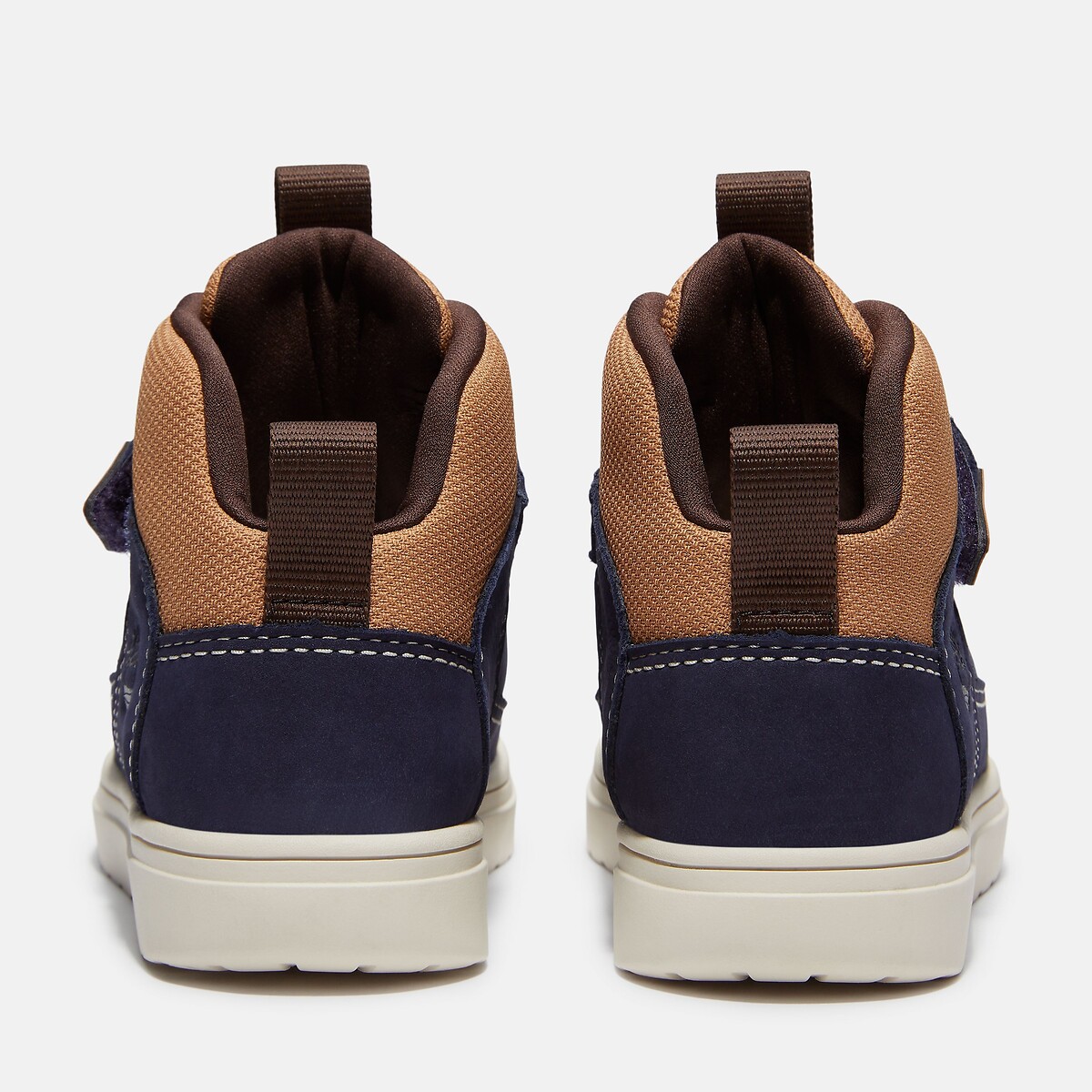 Kids Lisbon Street Mid Lace Elasticated Lace Trainers navy blue, TIMBERLAND