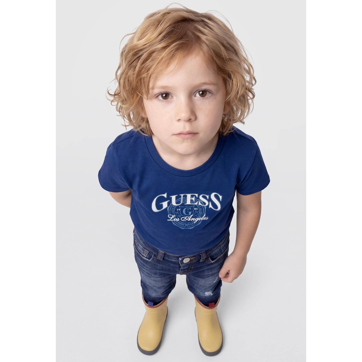 T-Shirt À Logo Imprimé bleu, GUESS KIDS