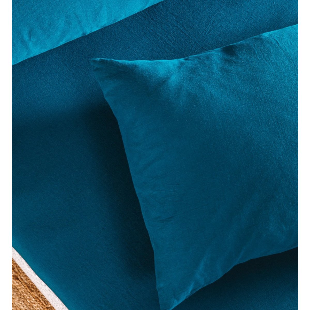 Taie d'oreiller PUR COTON BIO bleu nuit, KADOLIS