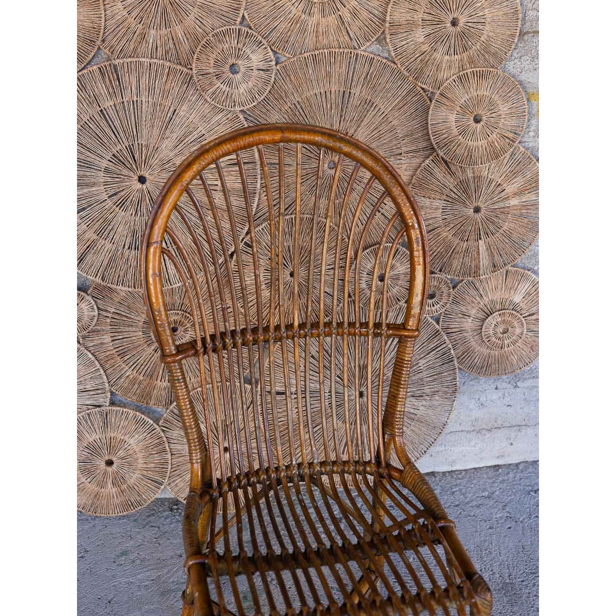 Paire de chaises en osier Claude N°1571 - Bon état beige, DEBONGOUT
