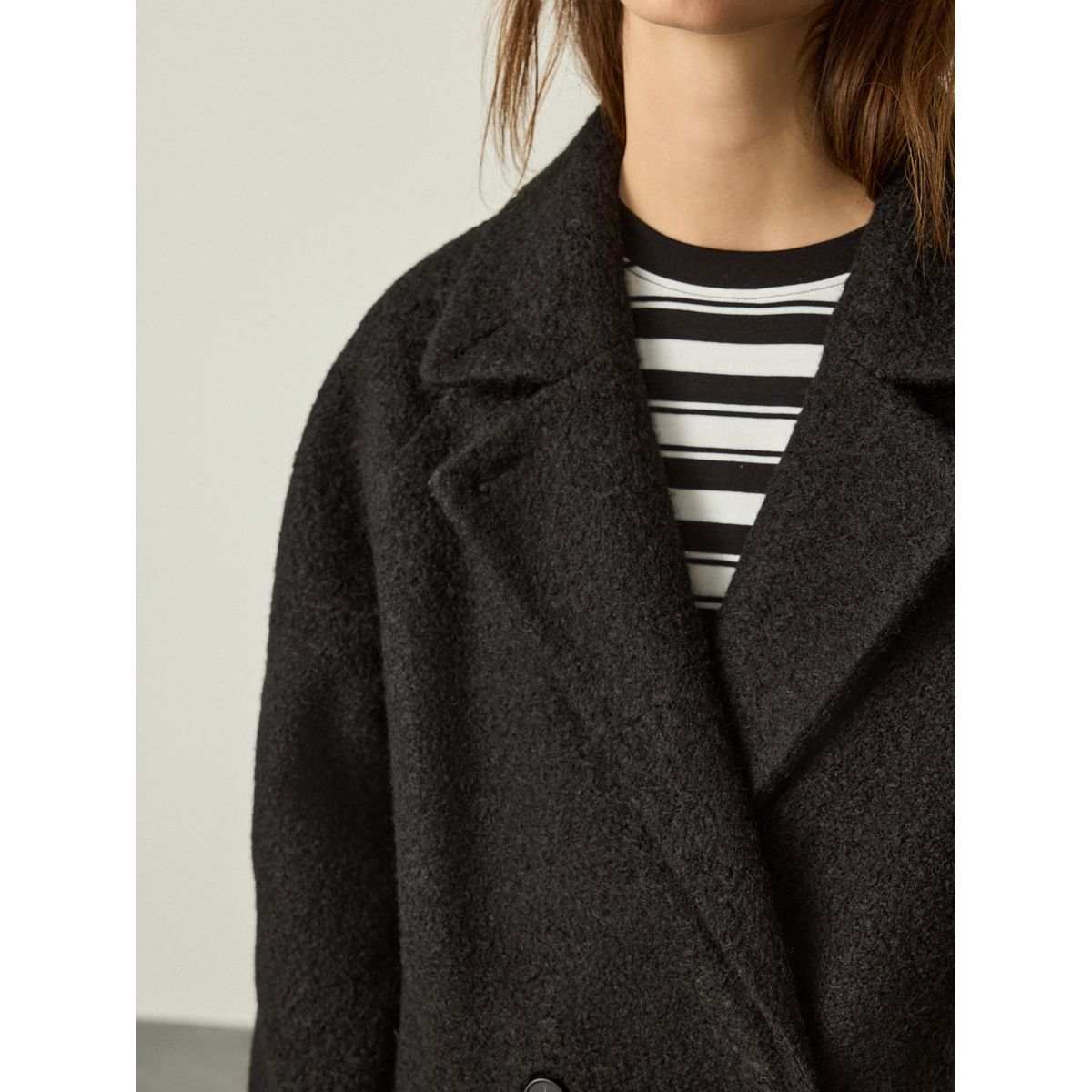 Cardigan boutonné avec col à revers noir, NEXT