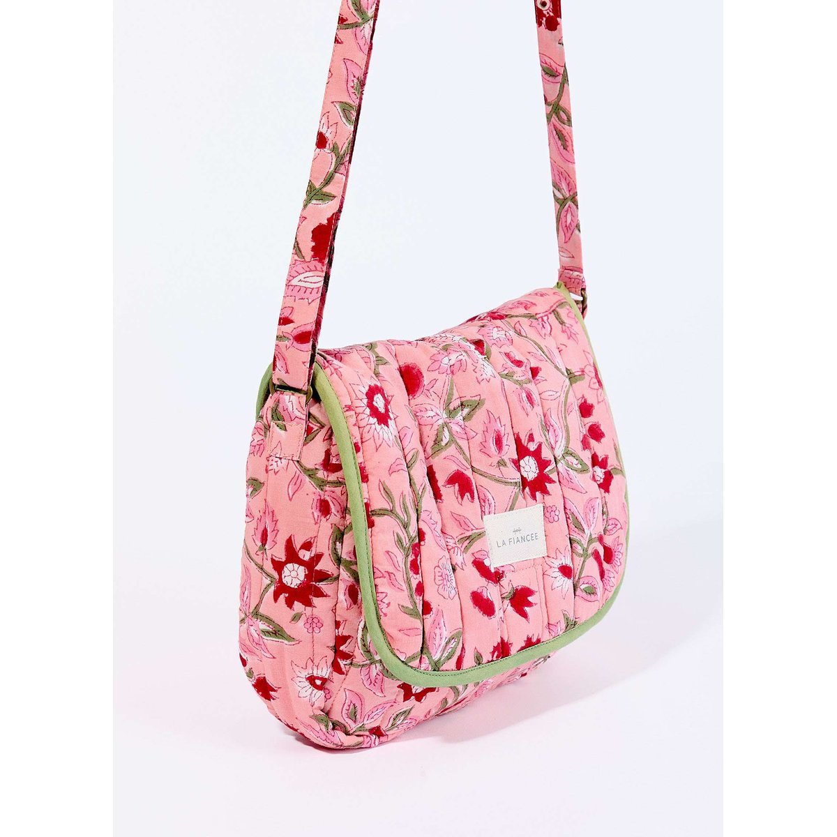 Petit sac besace matelassé coton TACOTA rose tacota, LA FIANCÉE
