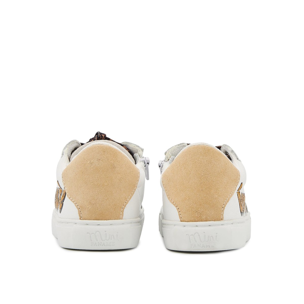 Baskets Enfant En Cuir Mini Simone Born To Be Cute blanc, BONS BAISERS