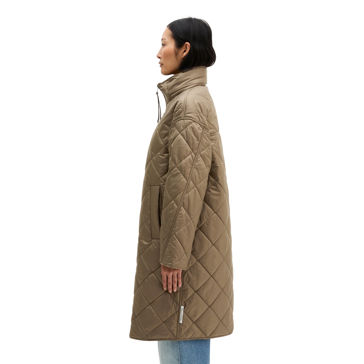 Manteau matelassé décontracté en polyester recyclé marron, MARC O'POLO