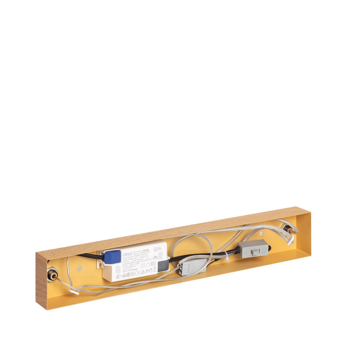 Suspension linéaire en aluminium L120cm- LUMAE bois clair, DRAWER