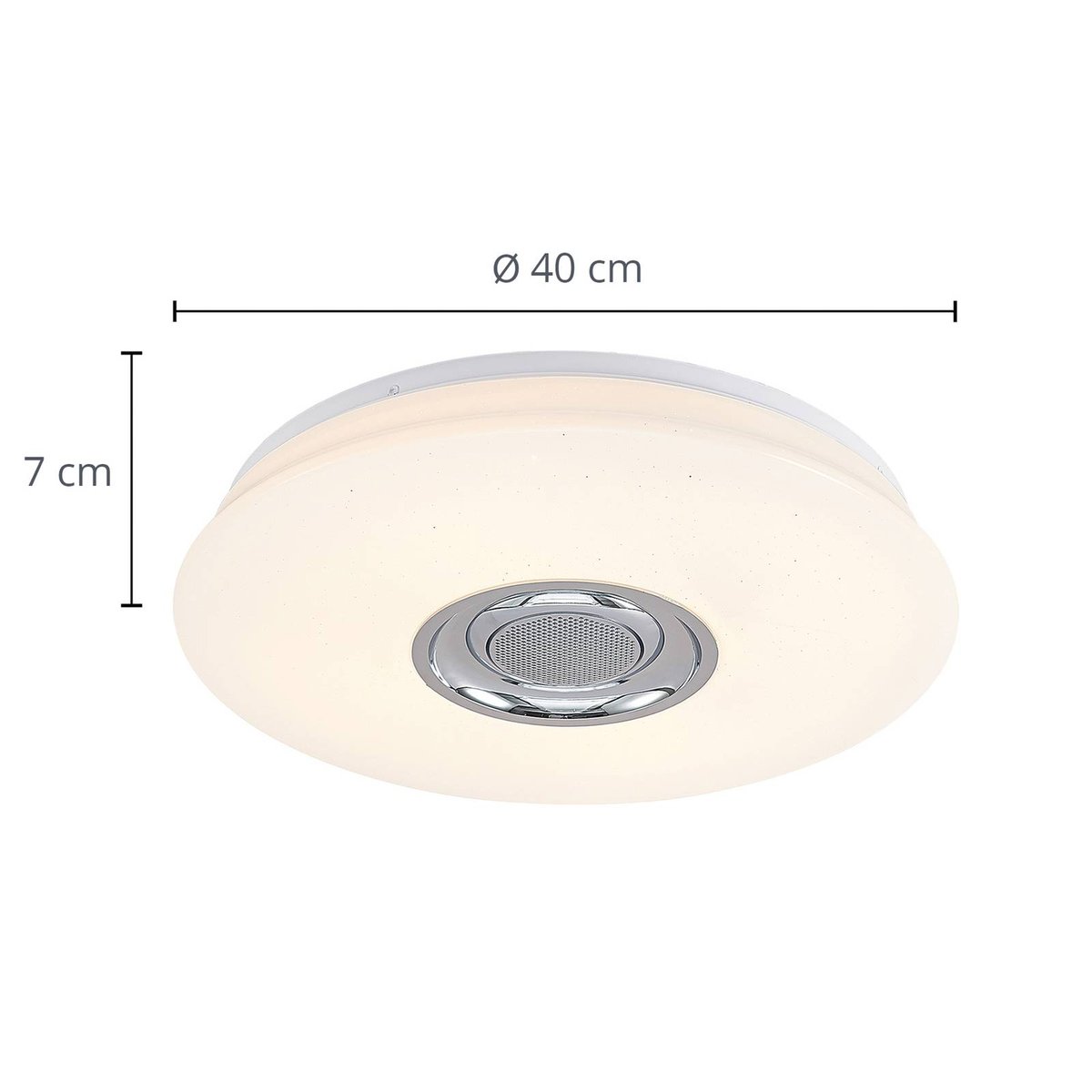 Plafonnier  moderneLED, Elpida blanc opale, LINDBY