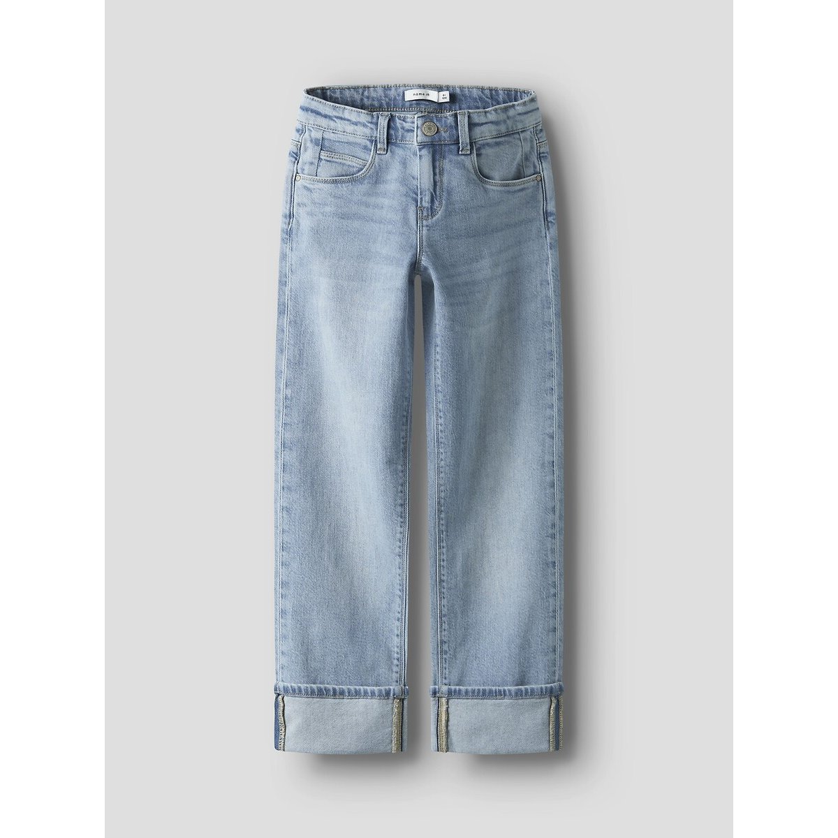 Jean droit, large bleu denim clair, NAME IT