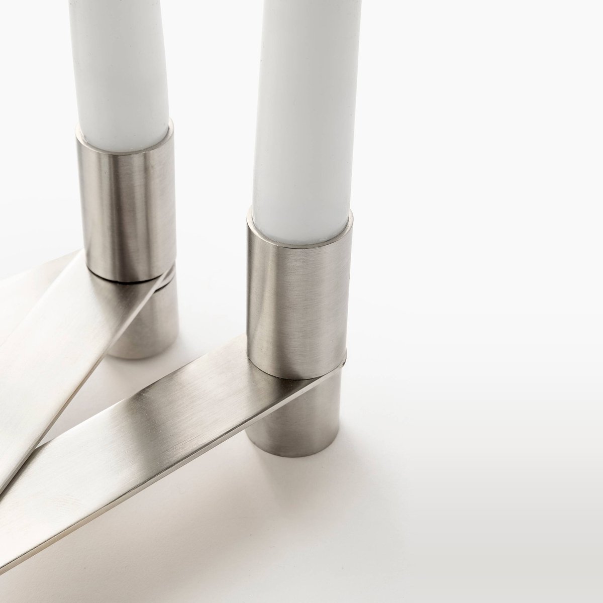 Bougeoir métal pliable 4 places METRO, 40,5x2,5x7cm inox, MONOPRIX