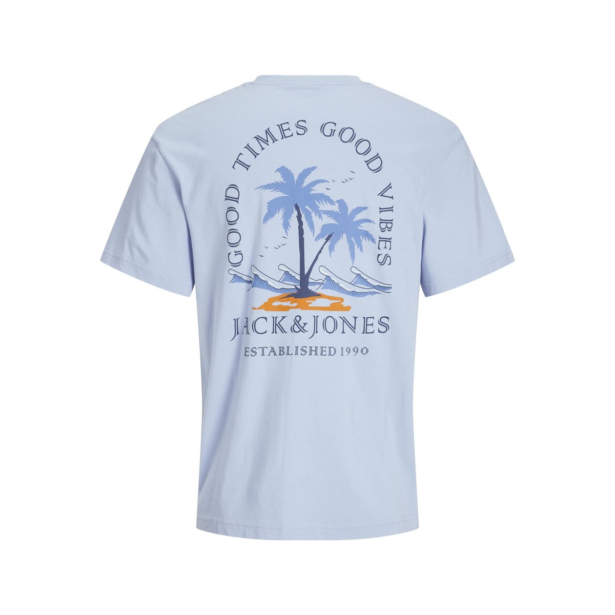 T-Shirt chambray blue, JACK & JONES
