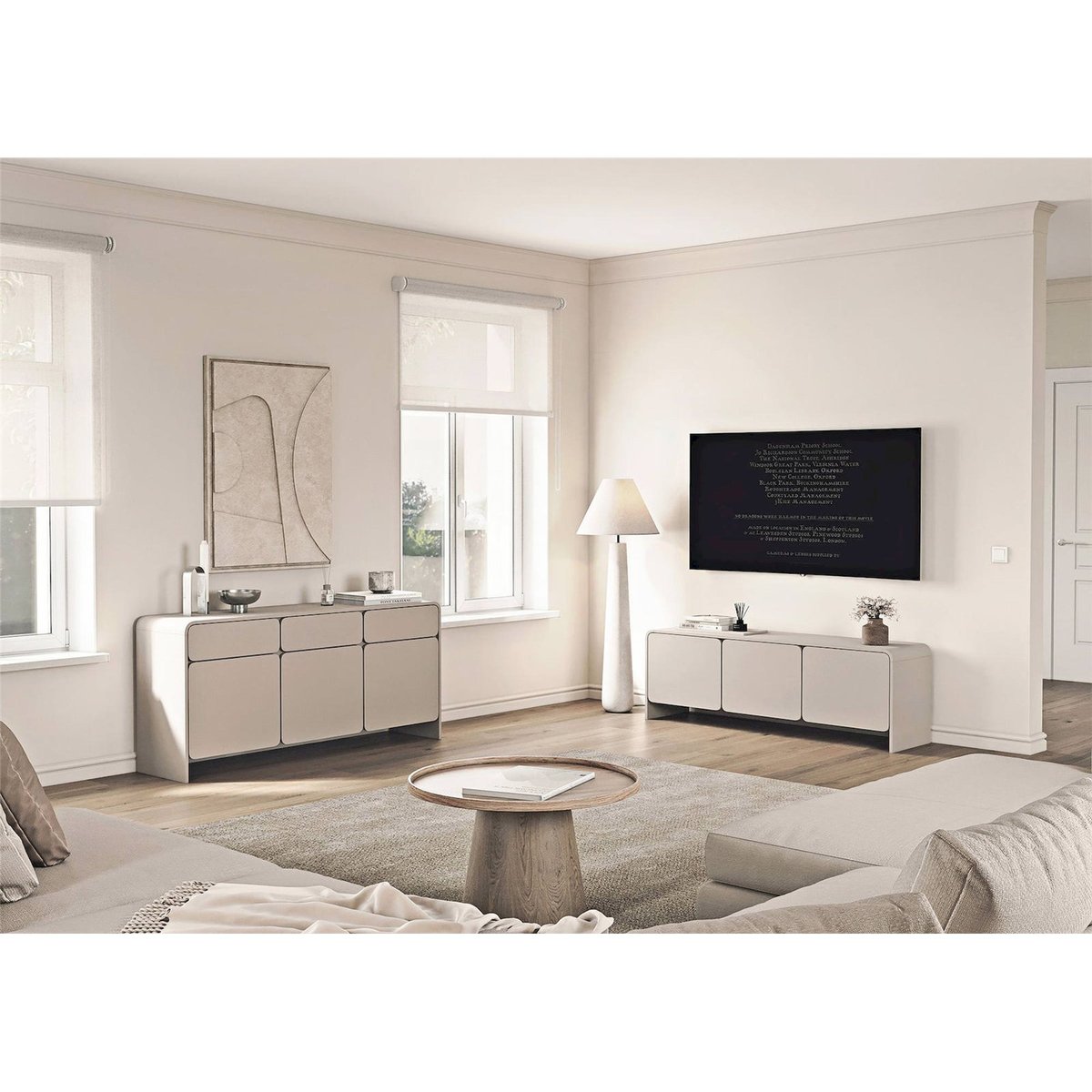 Commode 3 portes 3 tiroirs LUMMO cachemire, RECOLLECTION