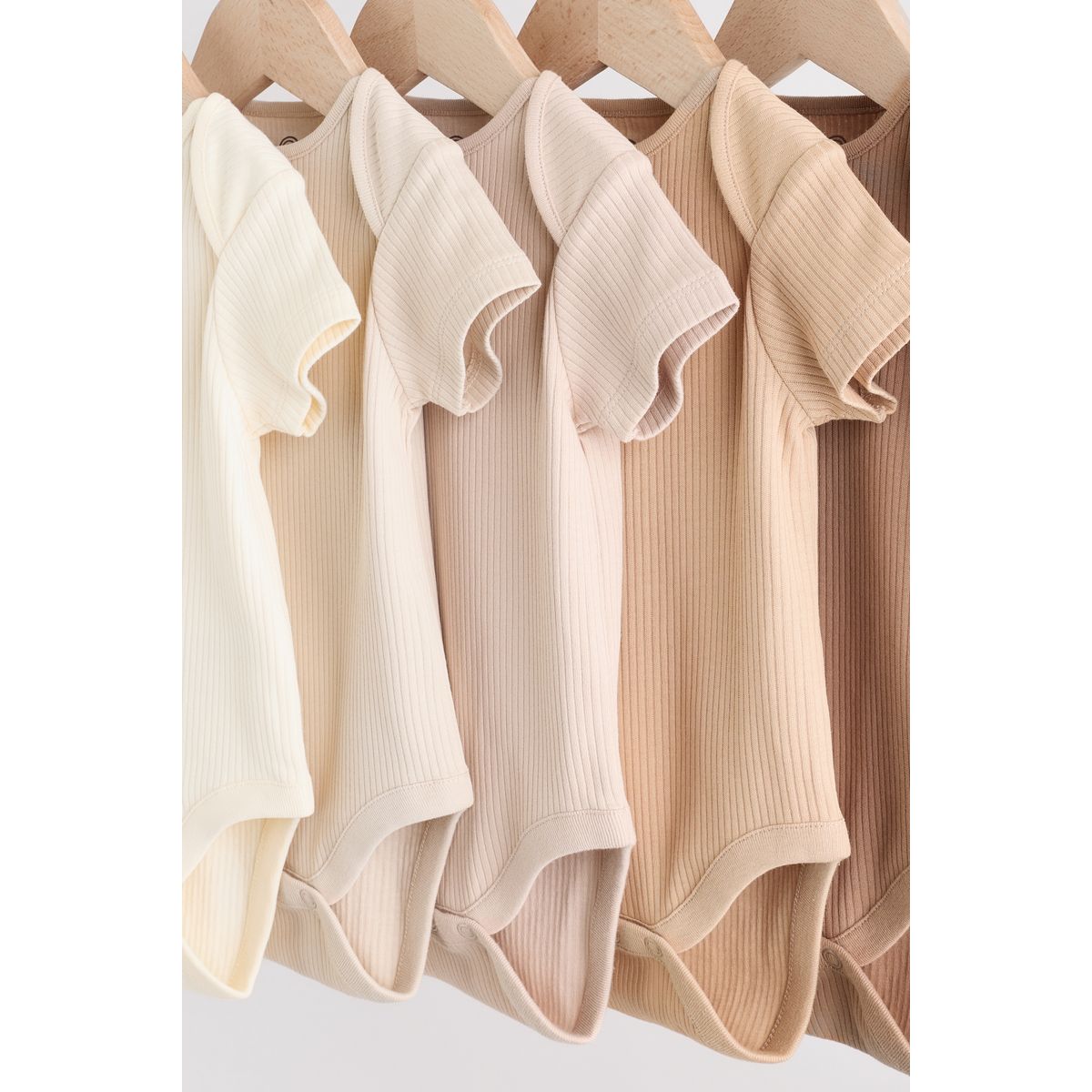 Body à manches courtes bébé, lot de 5 crème, NEXT
