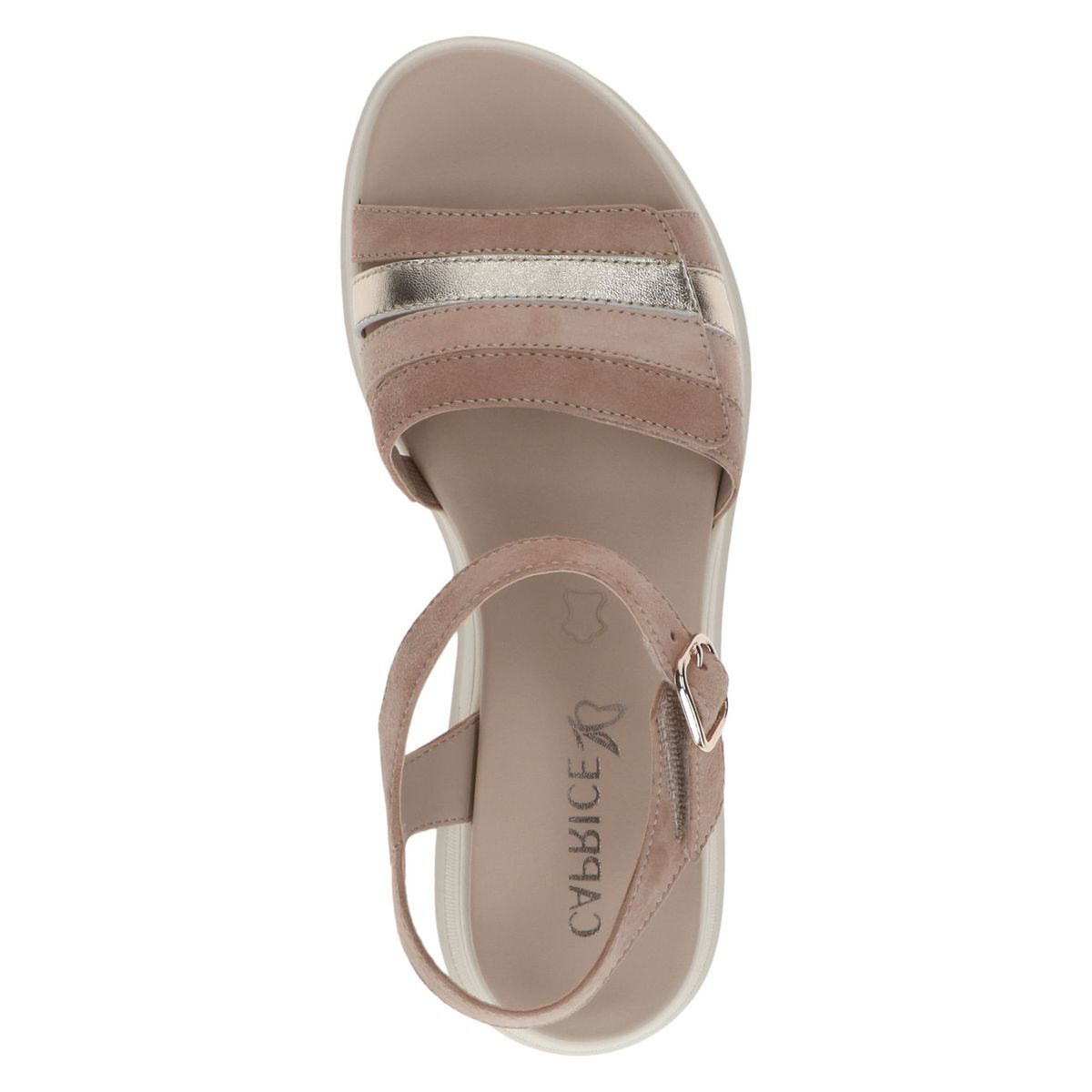 Sandale en cuir marron combiné, CAPRICE