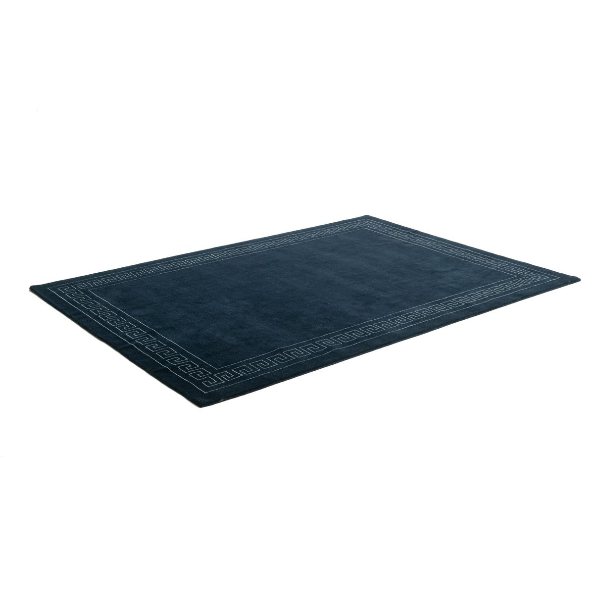 Tapis en laine vierge tissé à la main marine, THEKO