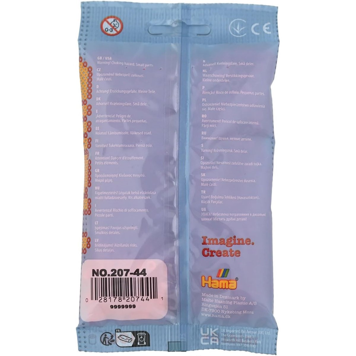 Sachet 1000 perles plastique rouge, HAMA