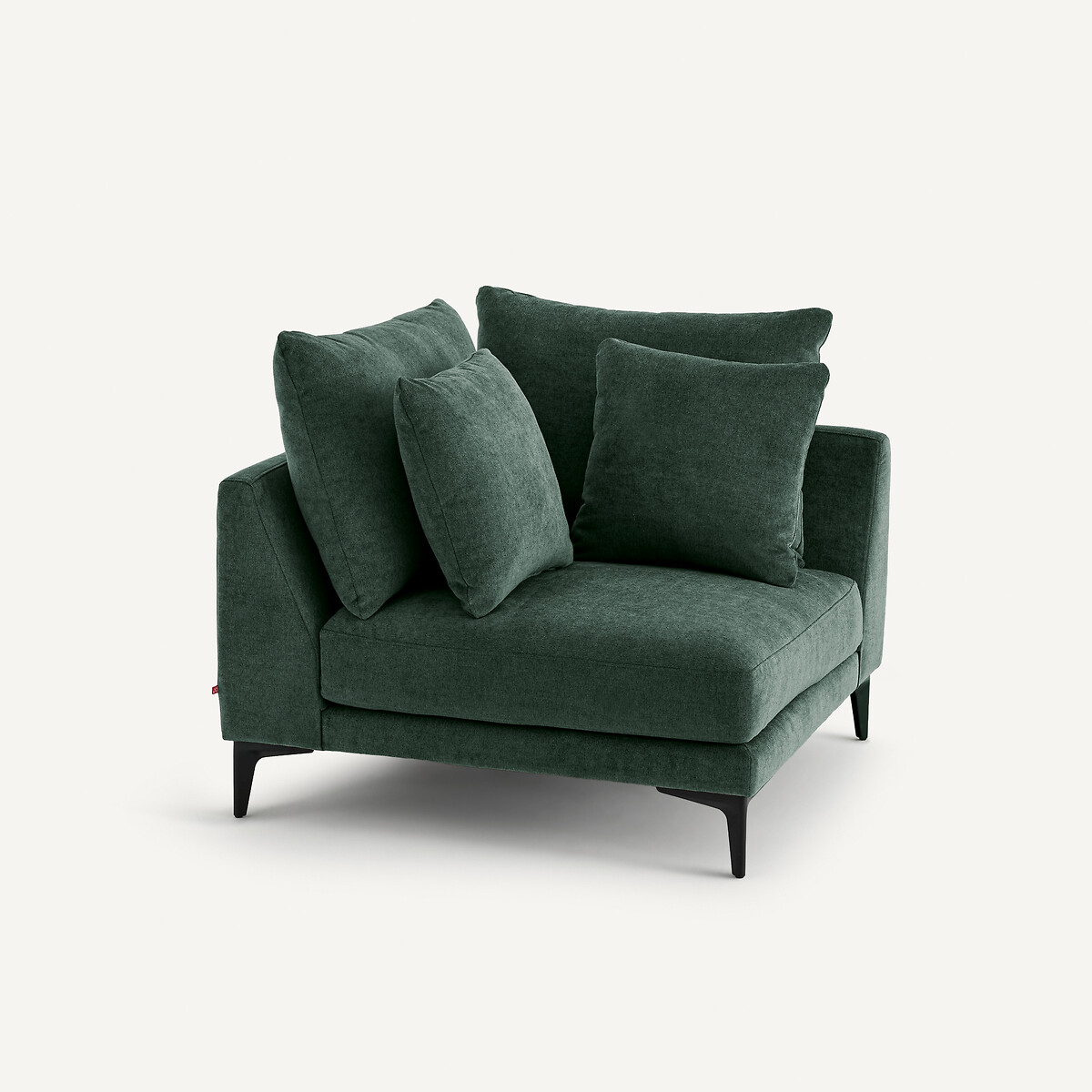Ecksofa aus Polyester-Mischgewebe, MODERNISTE, Design Emmanuel Gallina blaugrün, AM.PM X EMMANUEL GALLINA