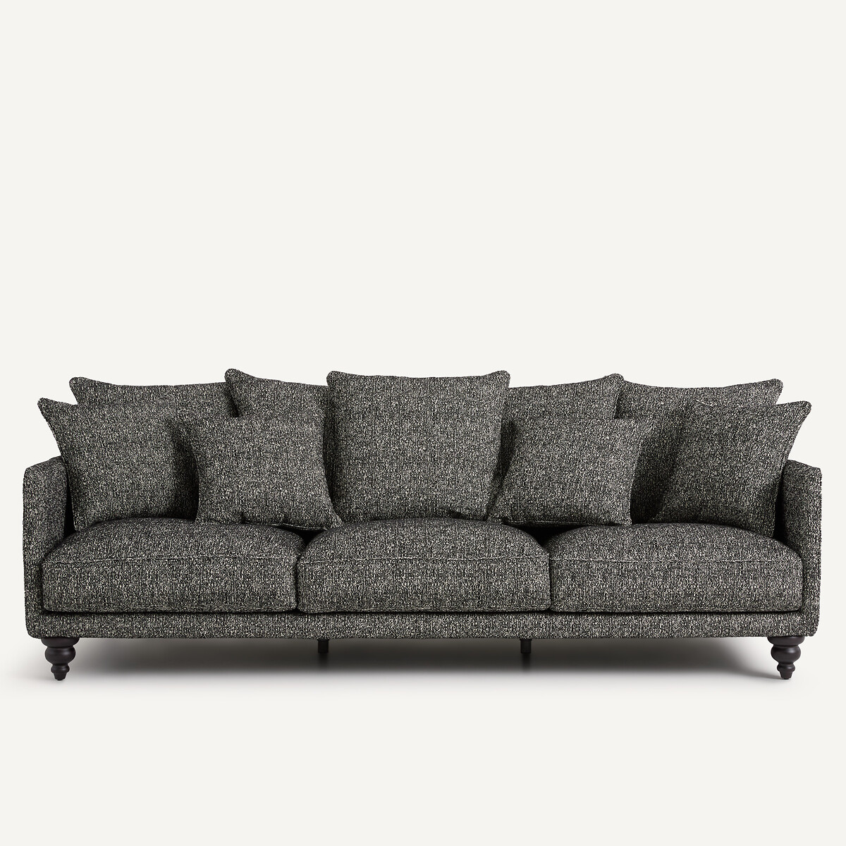 3-, 4- oder 5-Sitzer-Sofa, Bouclé, LAZARE schwarz, AM.PM