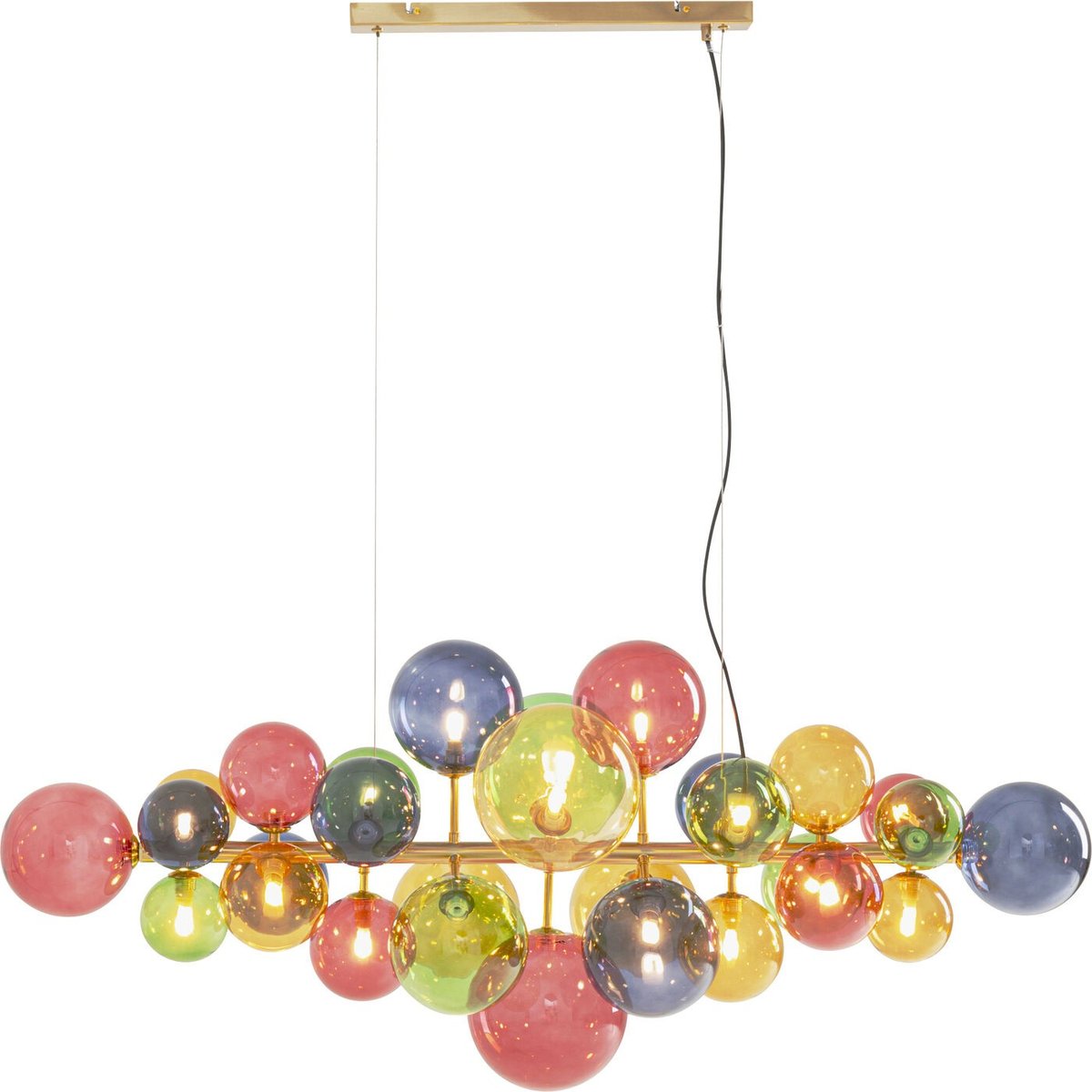 Suspension en verre et acier, SCALA BALLS multicolore, KARE DESIGN