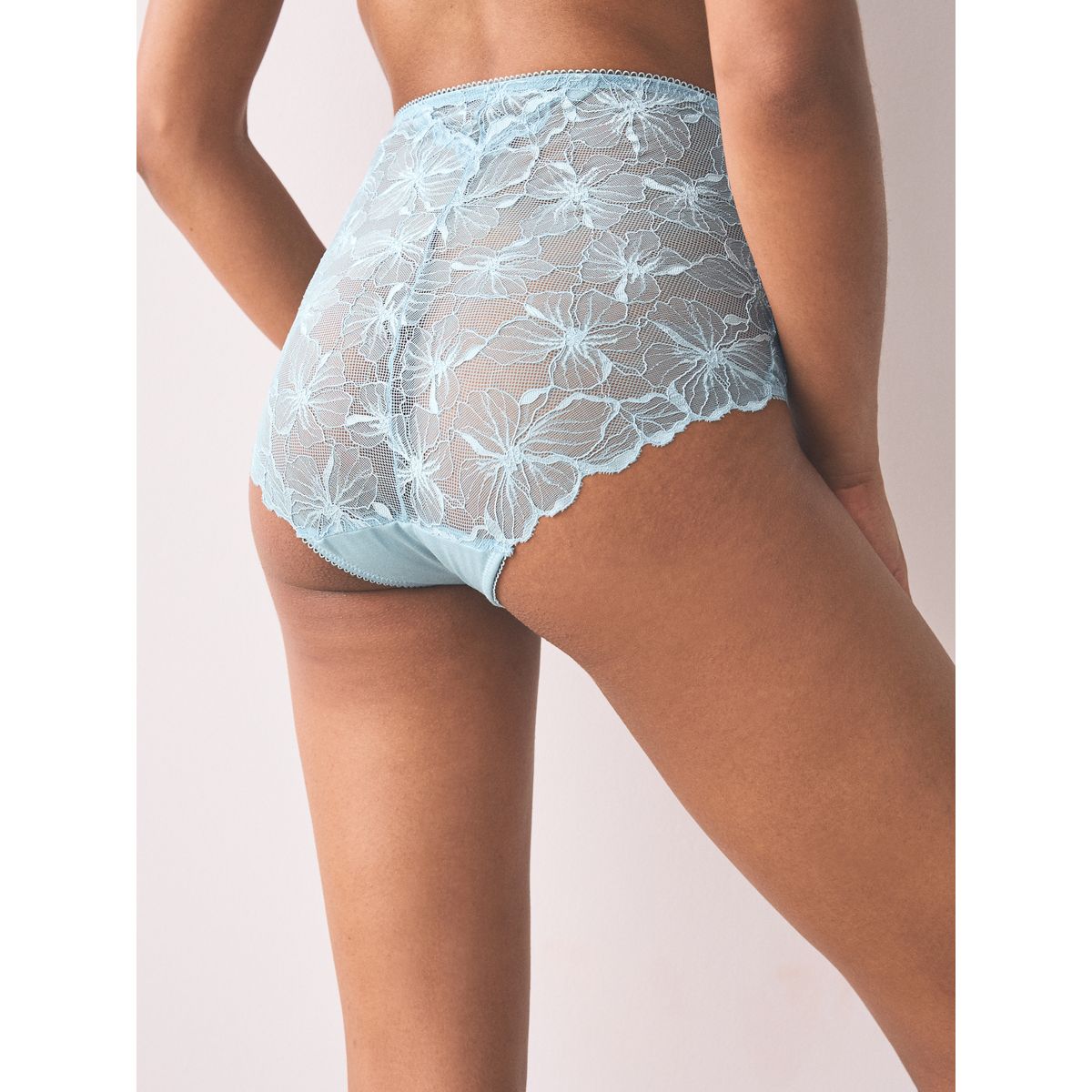 Culotte en dentelle et modal, lot de 5 nude chocolat/baies/bleu/rose pastel, NEXT