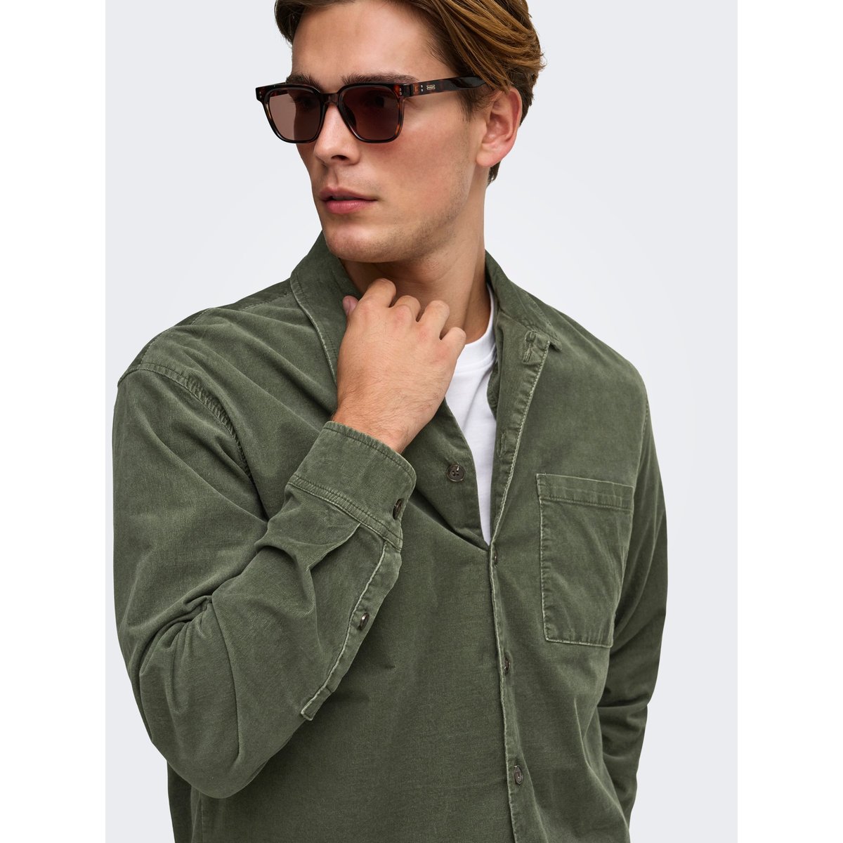 Chemise En Corduroy forest night 1, ONLY & SONS
