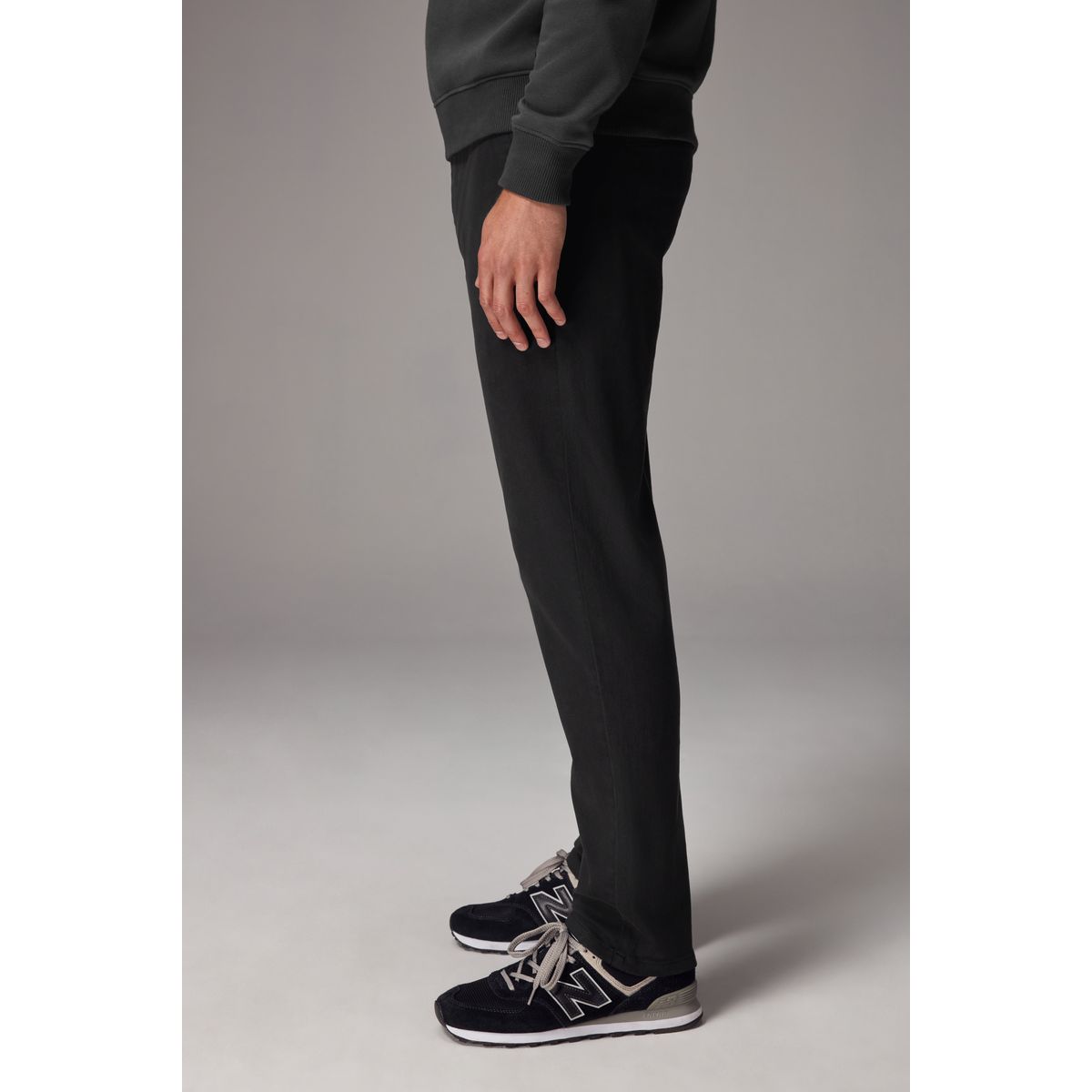 Pantalon chino slim noir, NEXT