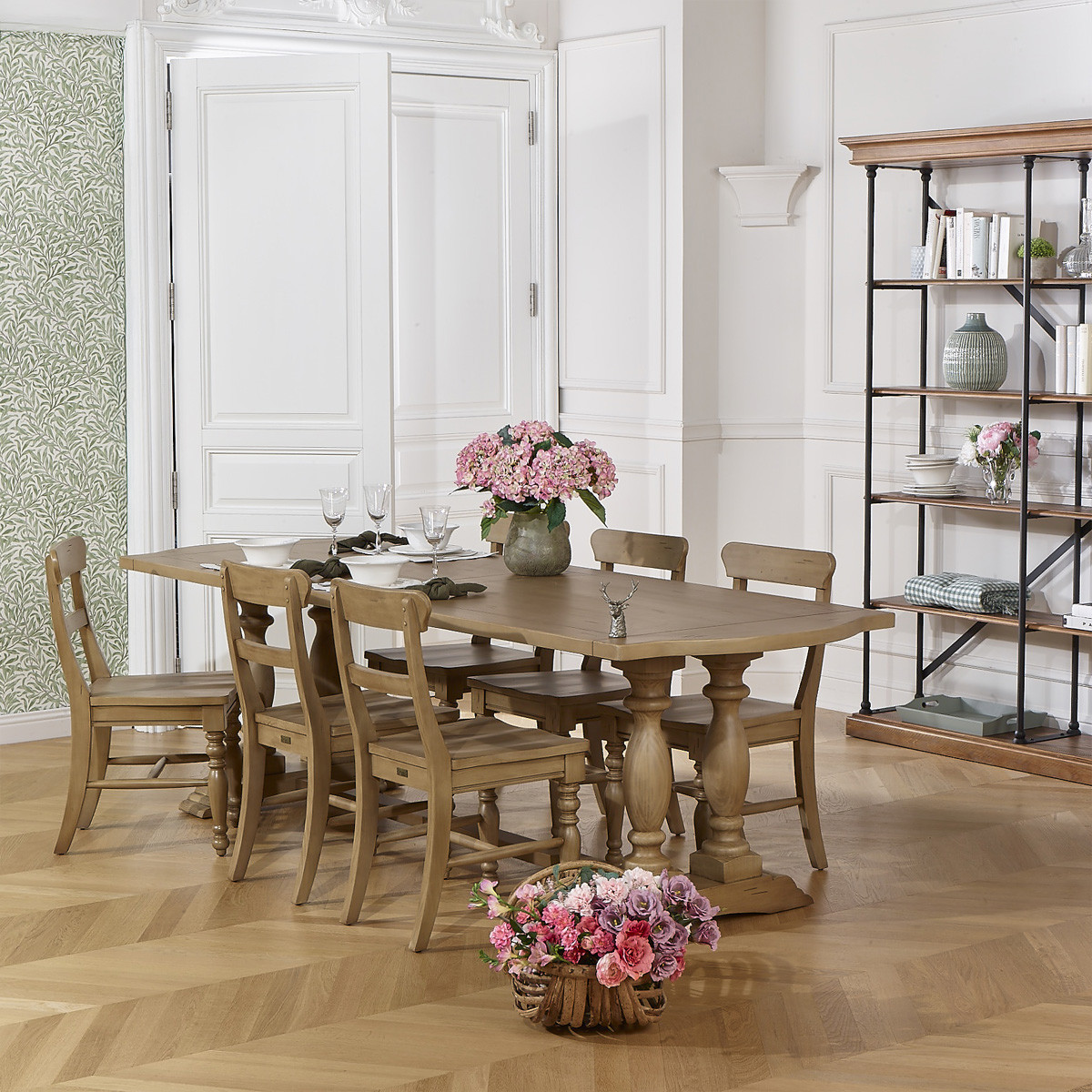 Lot de 2 chaises style contemporain en bois massif JOHNSON bois, ROBIN DES BOIS