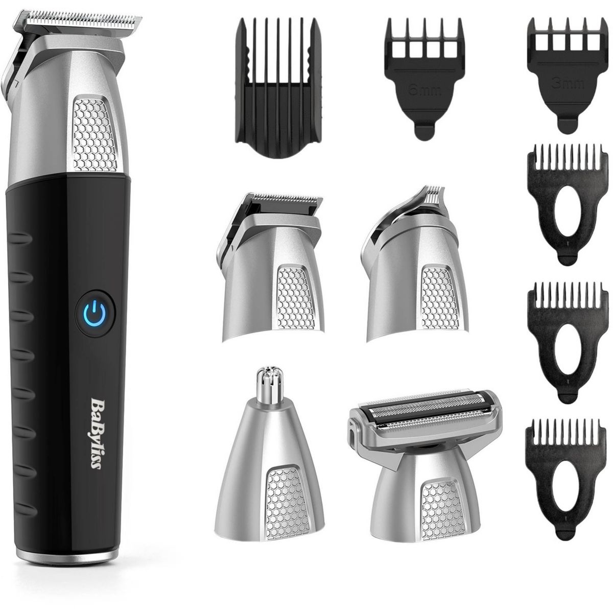 Tondeuse multi usages 11 en 1 MT812E, 4 hauteurs de coupe, précision 0,5 mm, autonomie 240 mn couleur unique, BABYLISS