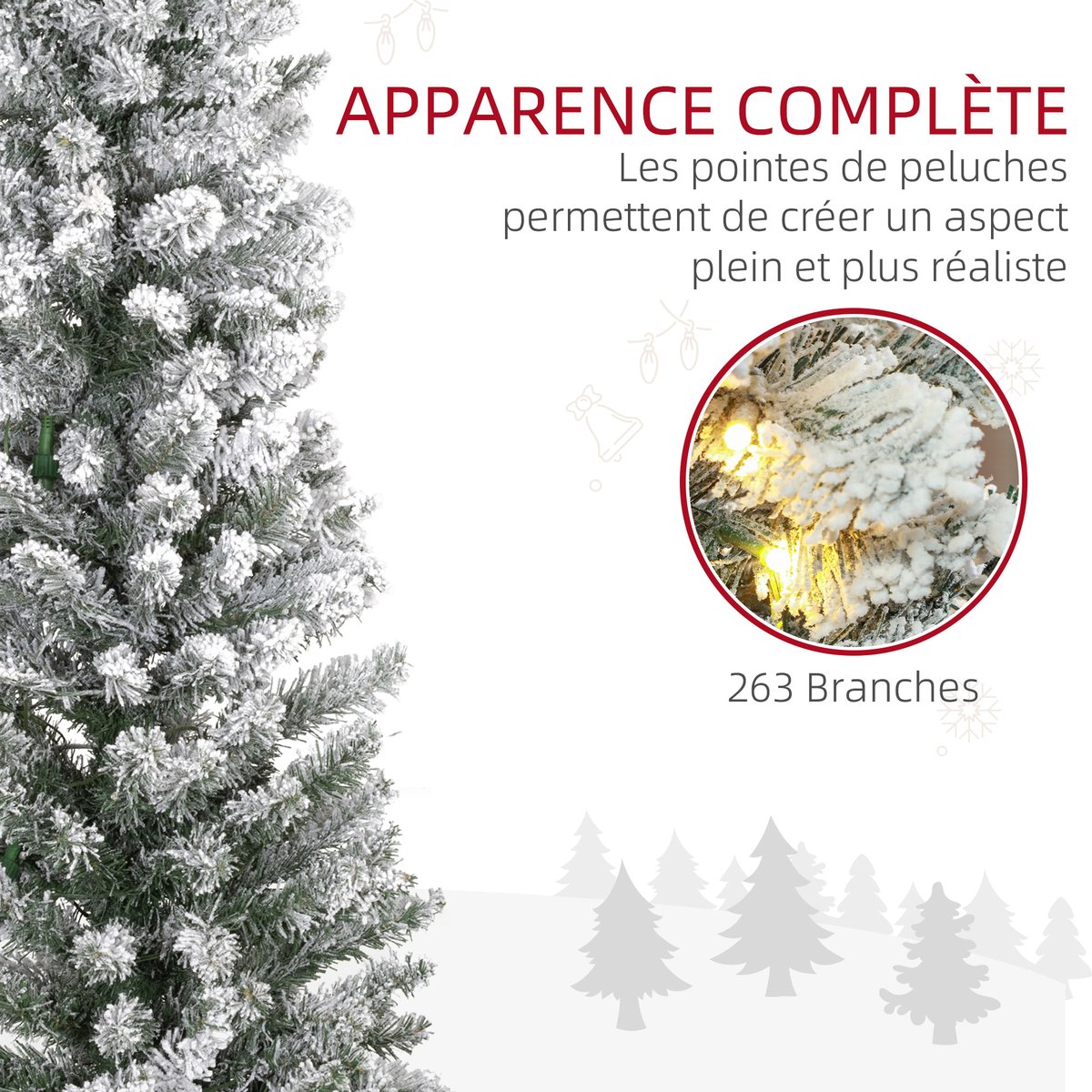 Sapin de Noël Plastique Vert vert, HOMCOM